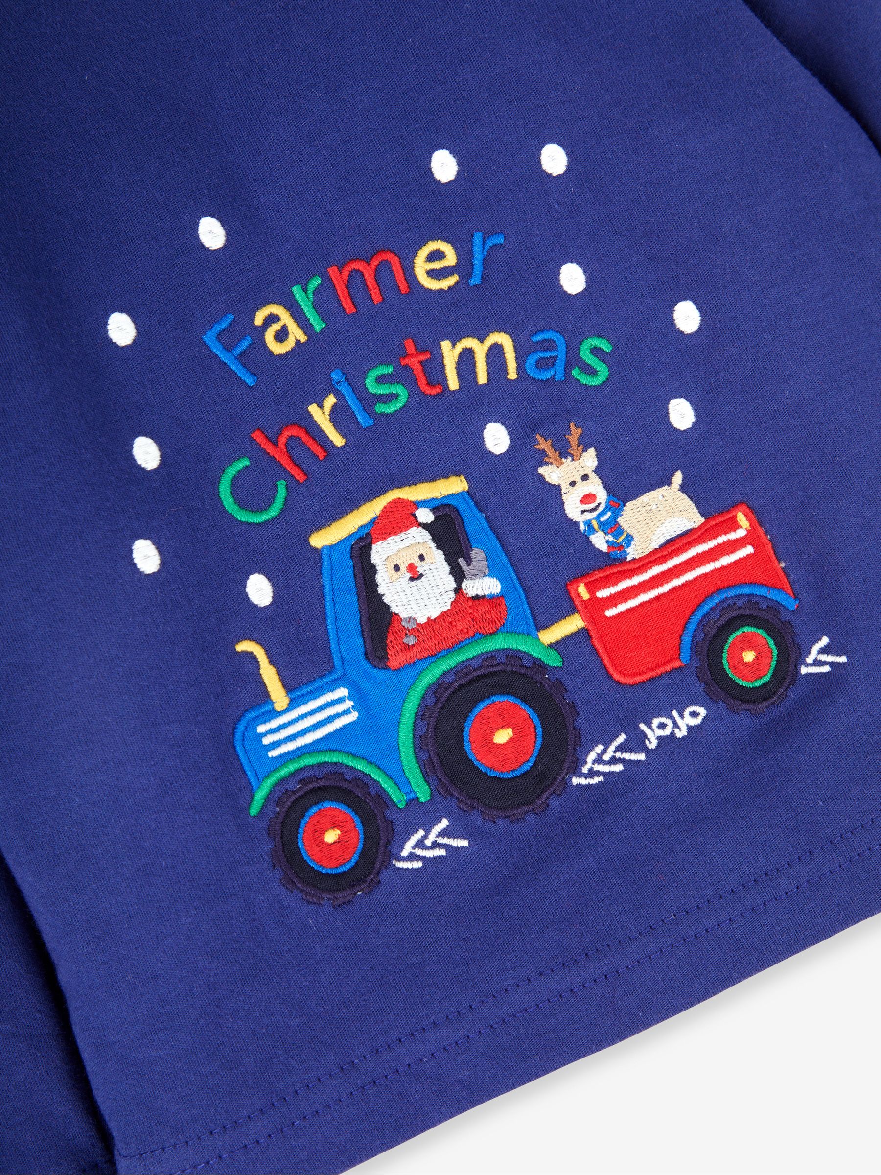 Red Kids' Farmer Christmas Tartan Pyjamas - Image 6 of 9