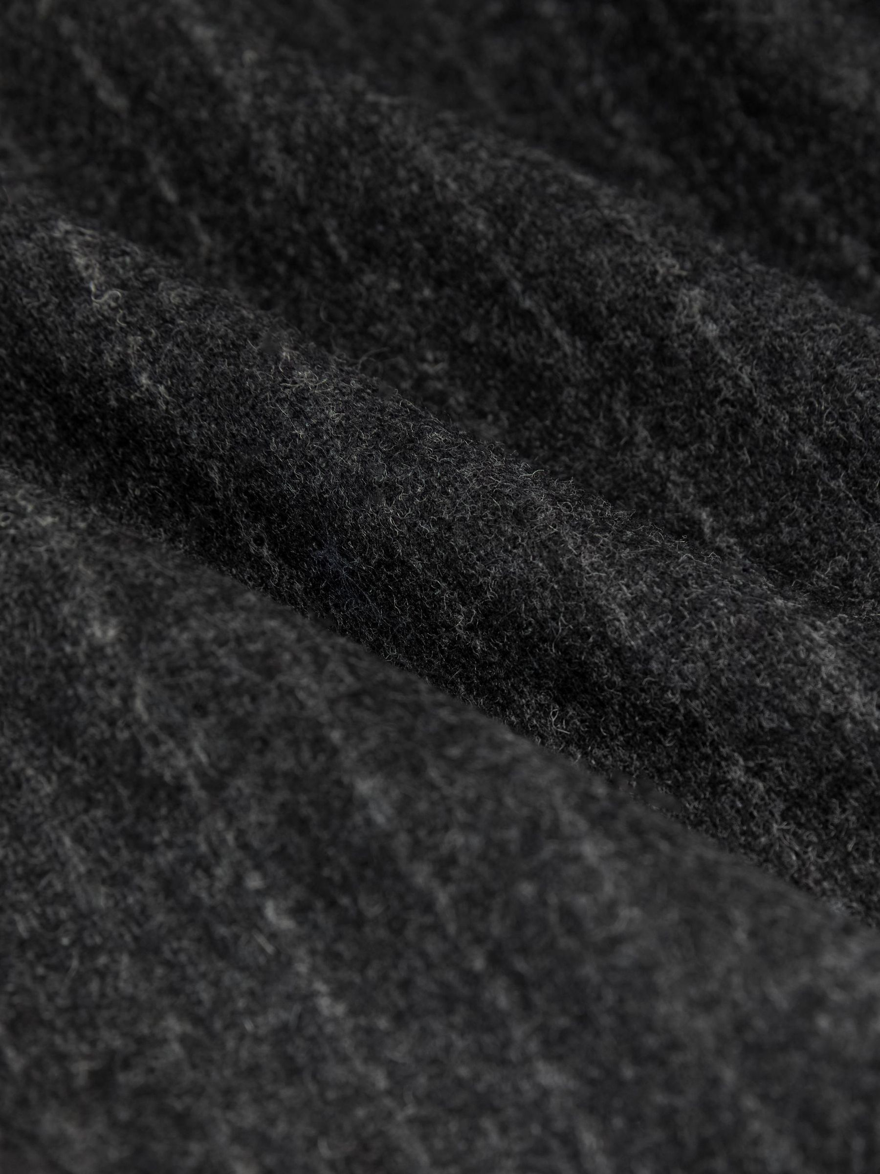 Monogram Wool-Blend Chalk-Stripe Double-Breasted Blazer Relaxed-Fit in Charcoal Grey - Image 5 de 9