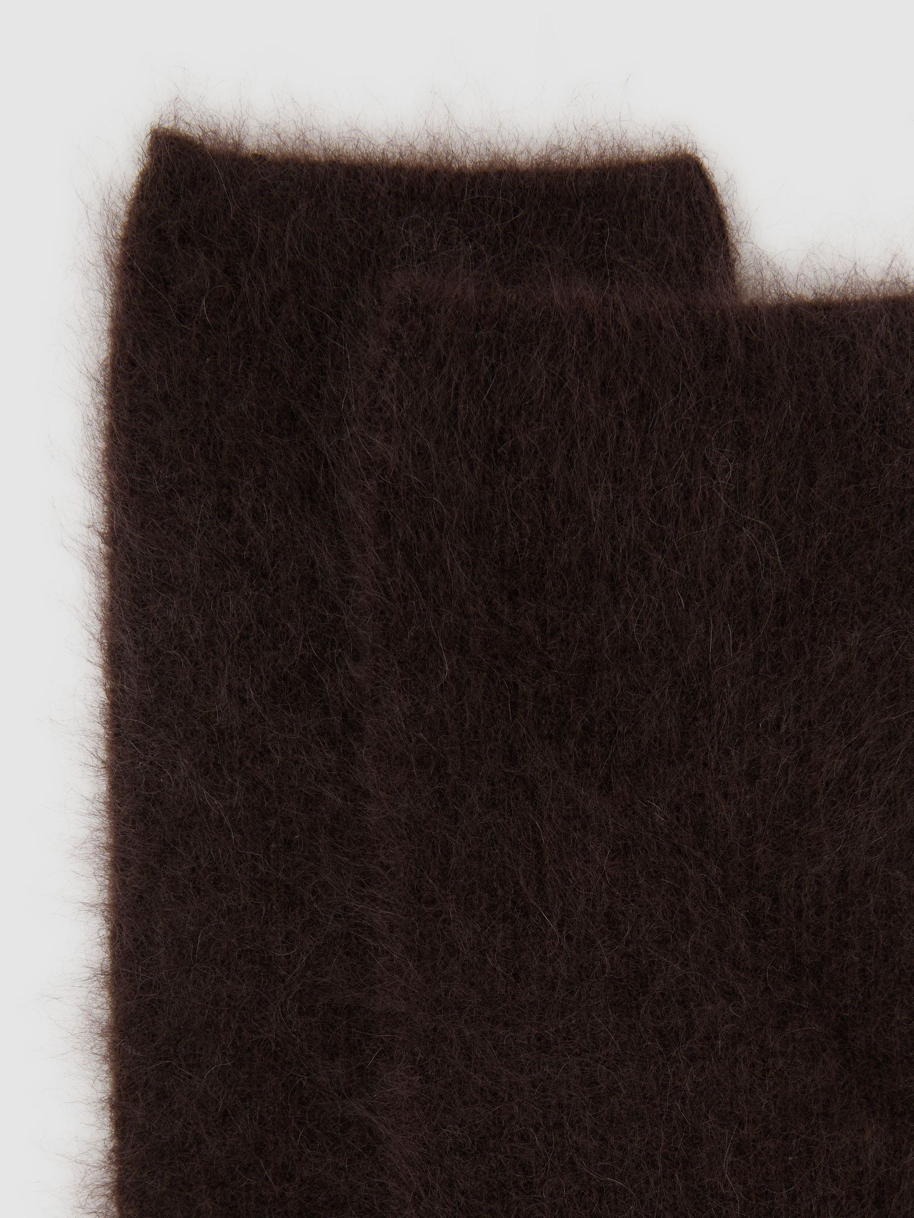 Brushed Cashmere Socks in Chocolate - Image 3 of 3