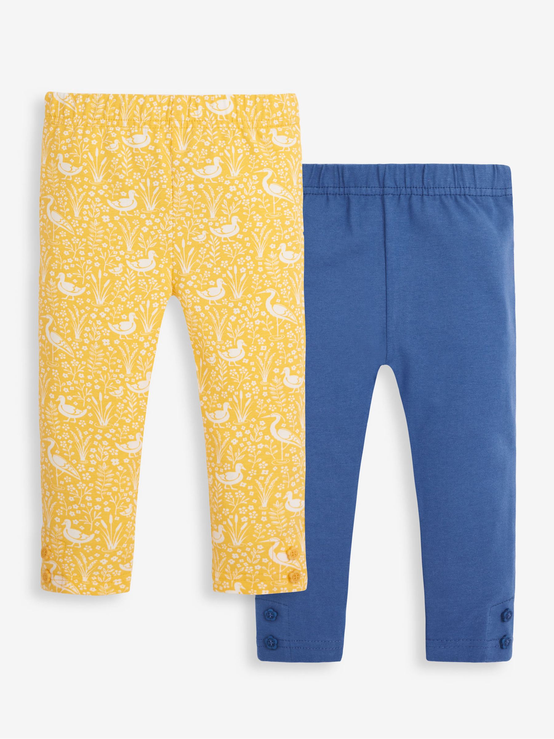 Yellow 2-Pack Girls' River Duck Print & Blue Leggings - Image 1 of 5