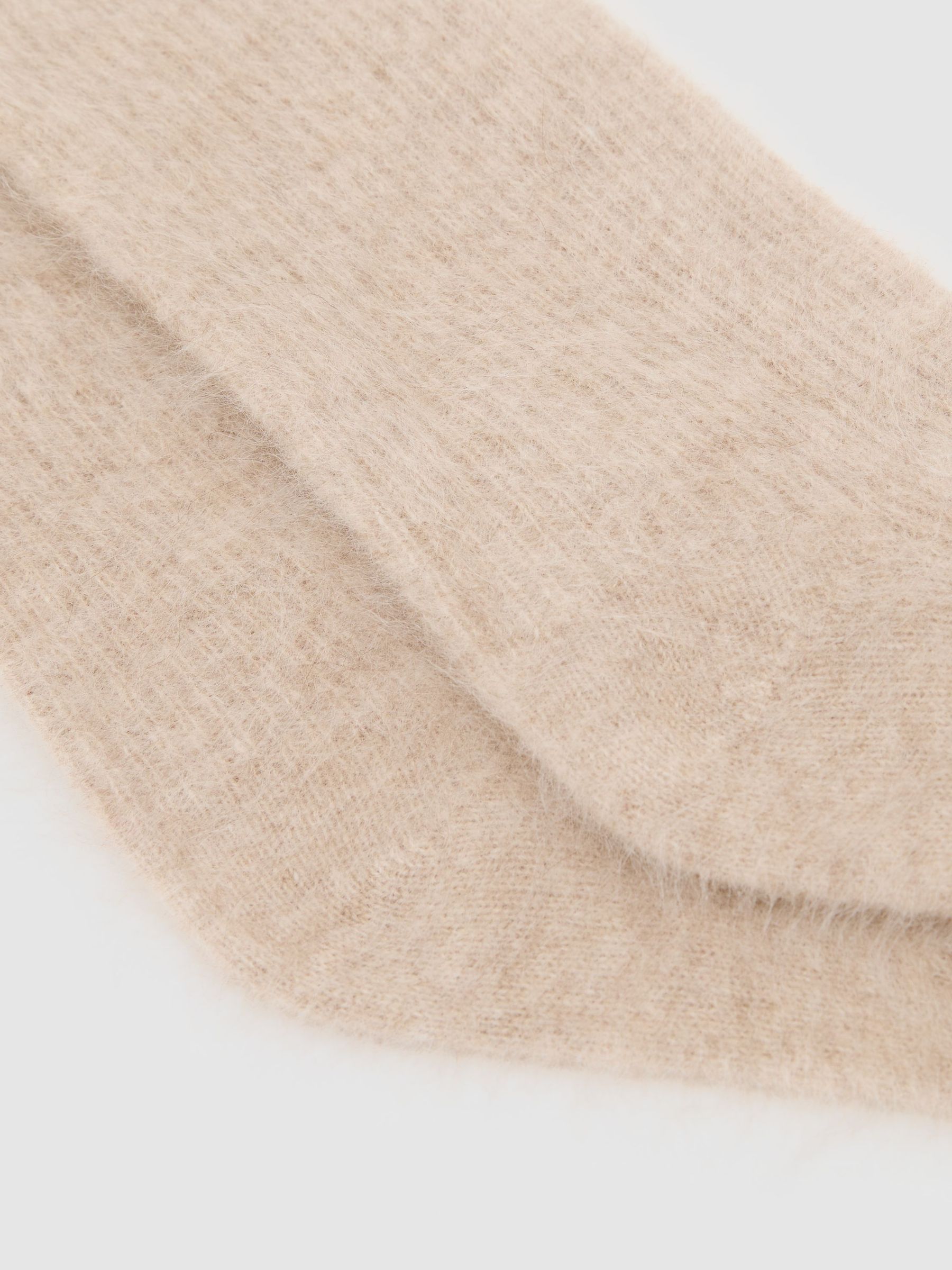 Brushed Cashmere Socks in Oatmeal - Image 4 of 4