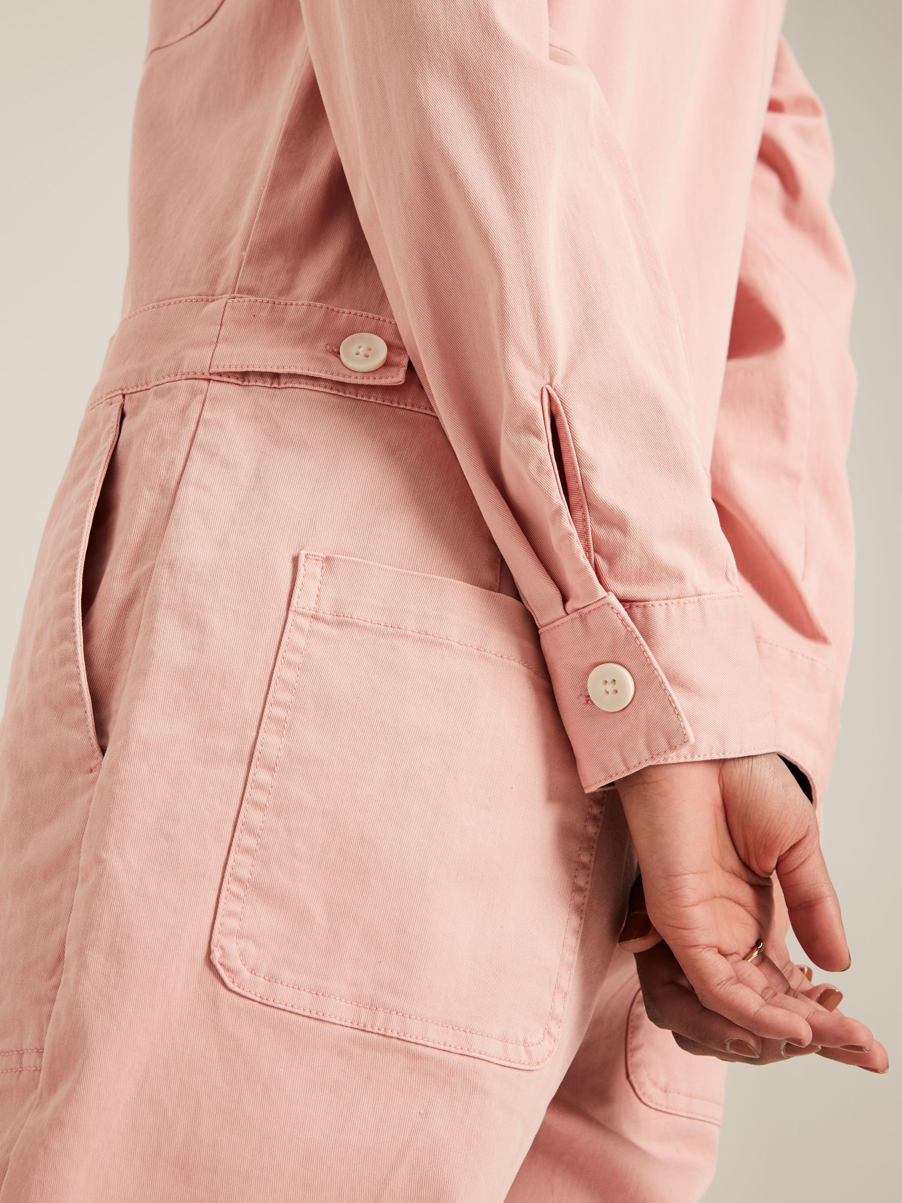 Rose Pink Long Sleeve Cotton Boiler Suit - Image 5 of 5