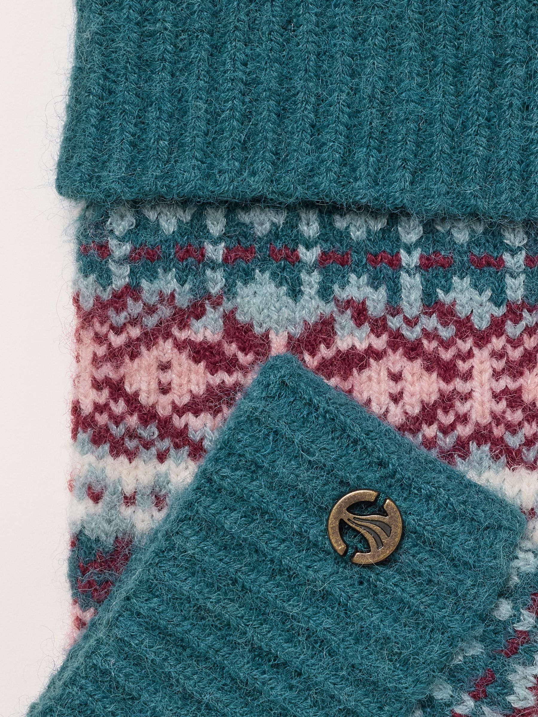 Teal Blue Fairisle Gloves - Image 3 of 3