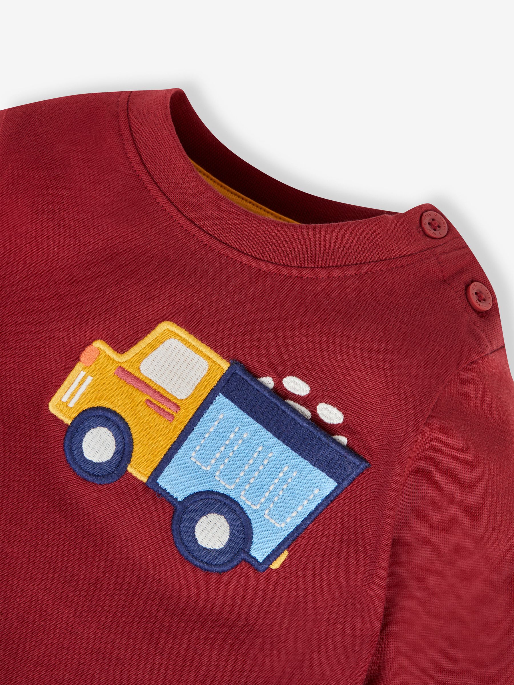 Burgundy Boys' Truck Appliqué Pocket Top - Image 2 of 3