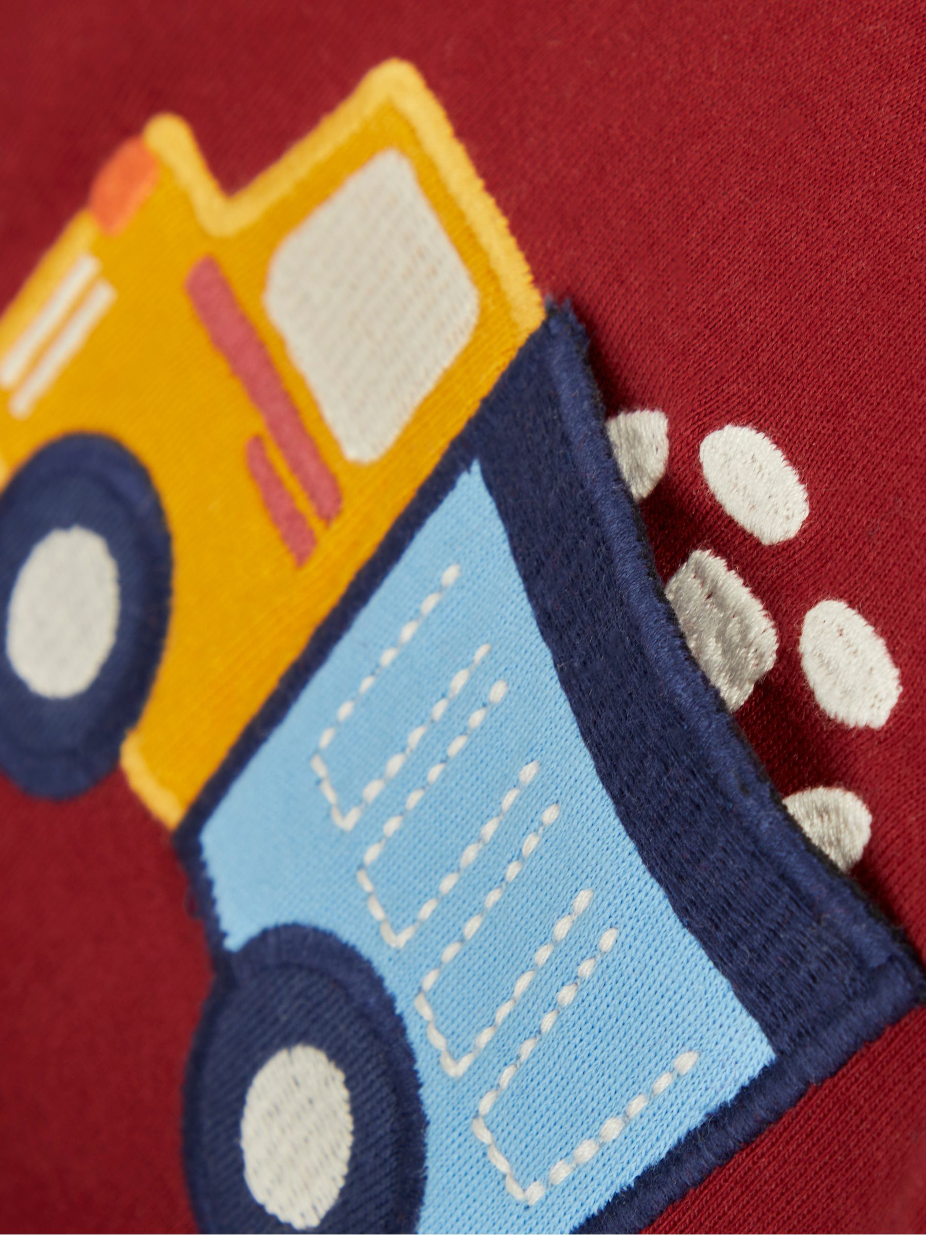 Burgundy Boys' Truck Appliqué Pocket Top - Image 3 of 3