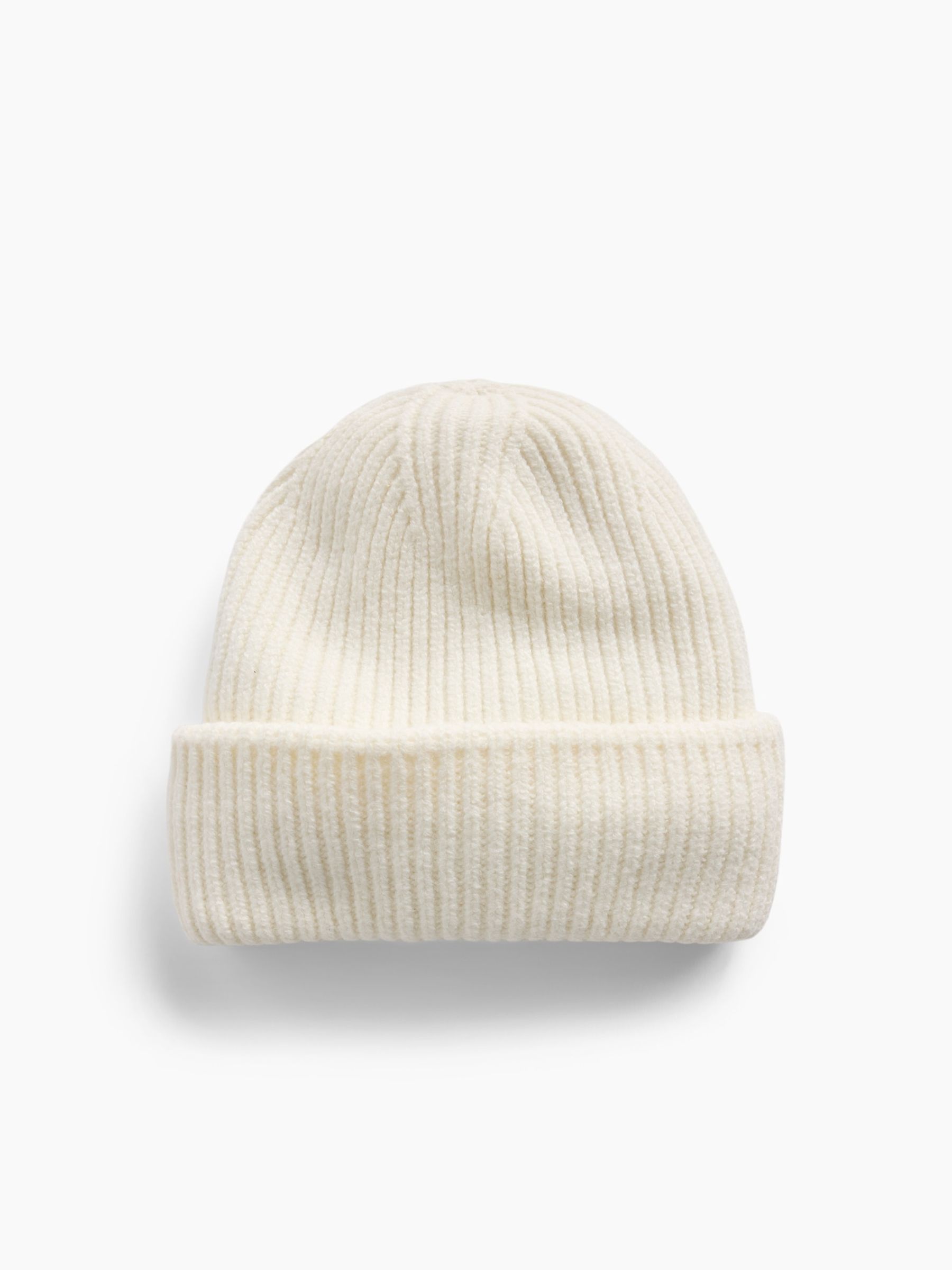 Cream CashSoft Rib Beanie - Image 1 of 2