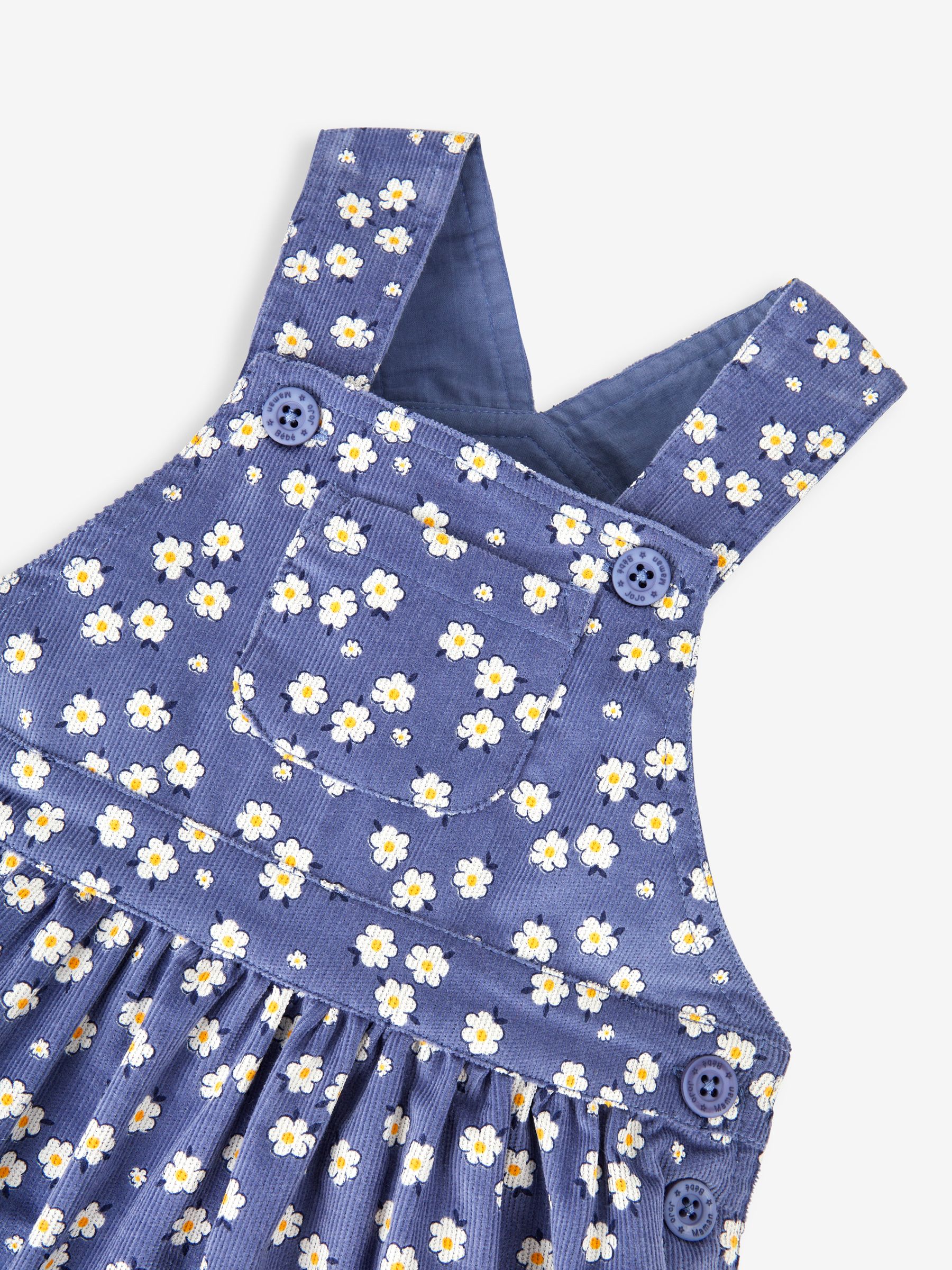 Navy Girls' Daisy Cord Pinafore Dress - Image 2 of 3