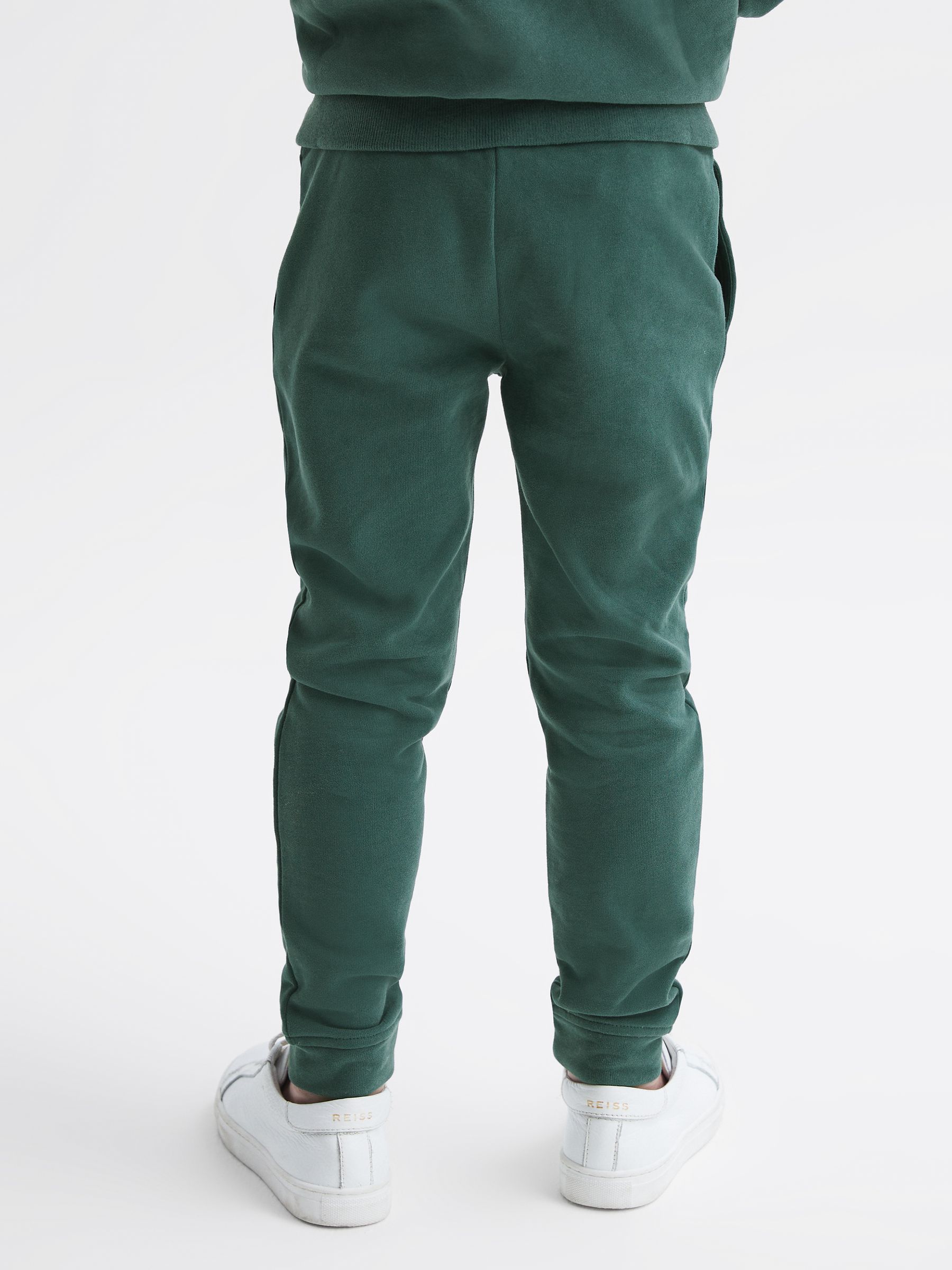 Garment Dye Cotton Jersey Joggers in Midnight Green - Image 5 of 7