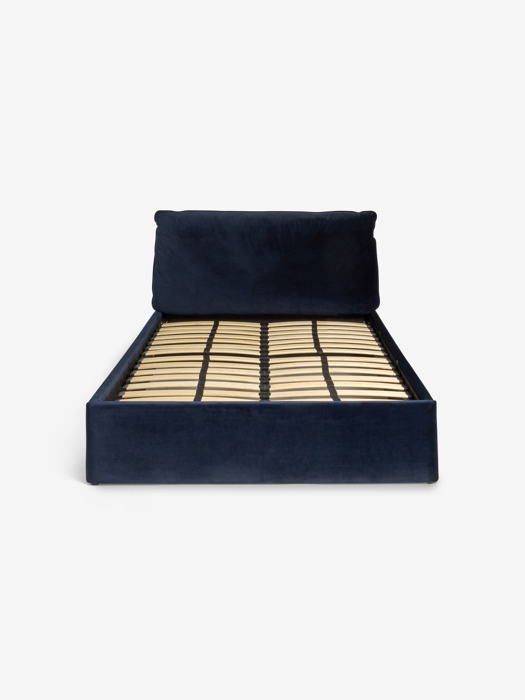 Navy Velvet Ottoman Storage Bed Harlow Bed - Image 5 of 5
