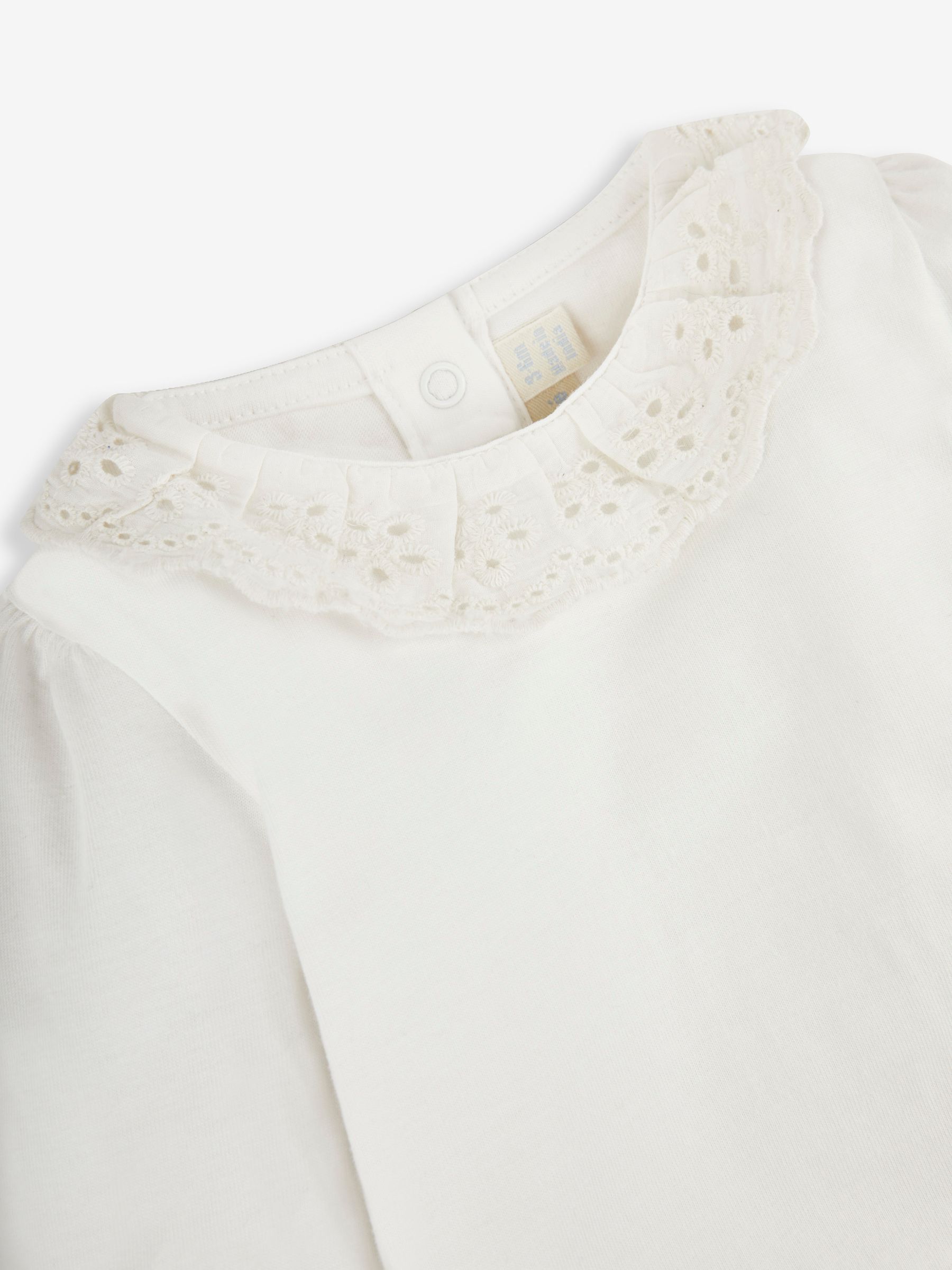 Cream Broderie Frill Collar Body - Image 2 of 2