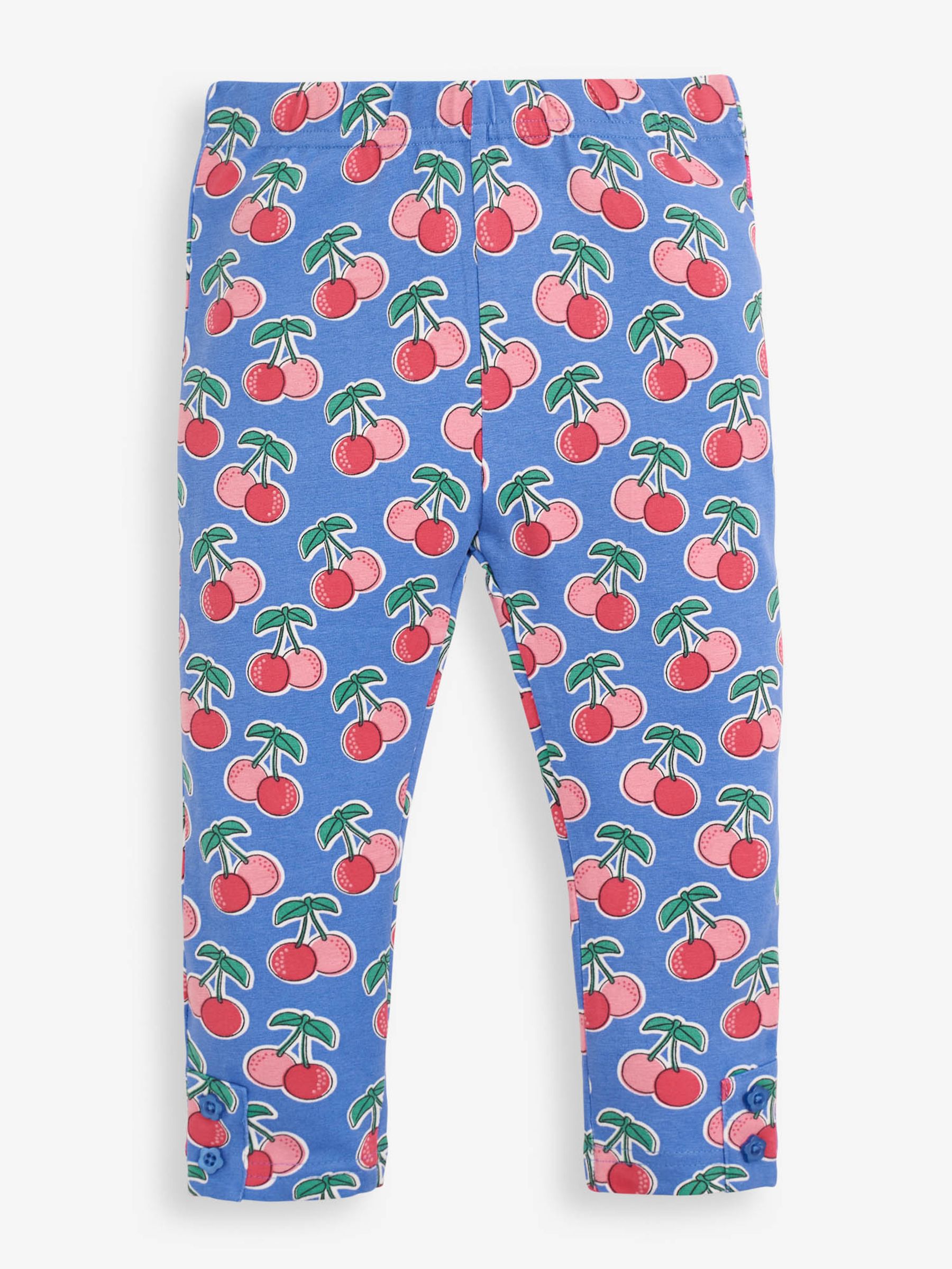 Blue 2-Pack Girls' Cherry Print & Pink Leggings - Image 2 of 5