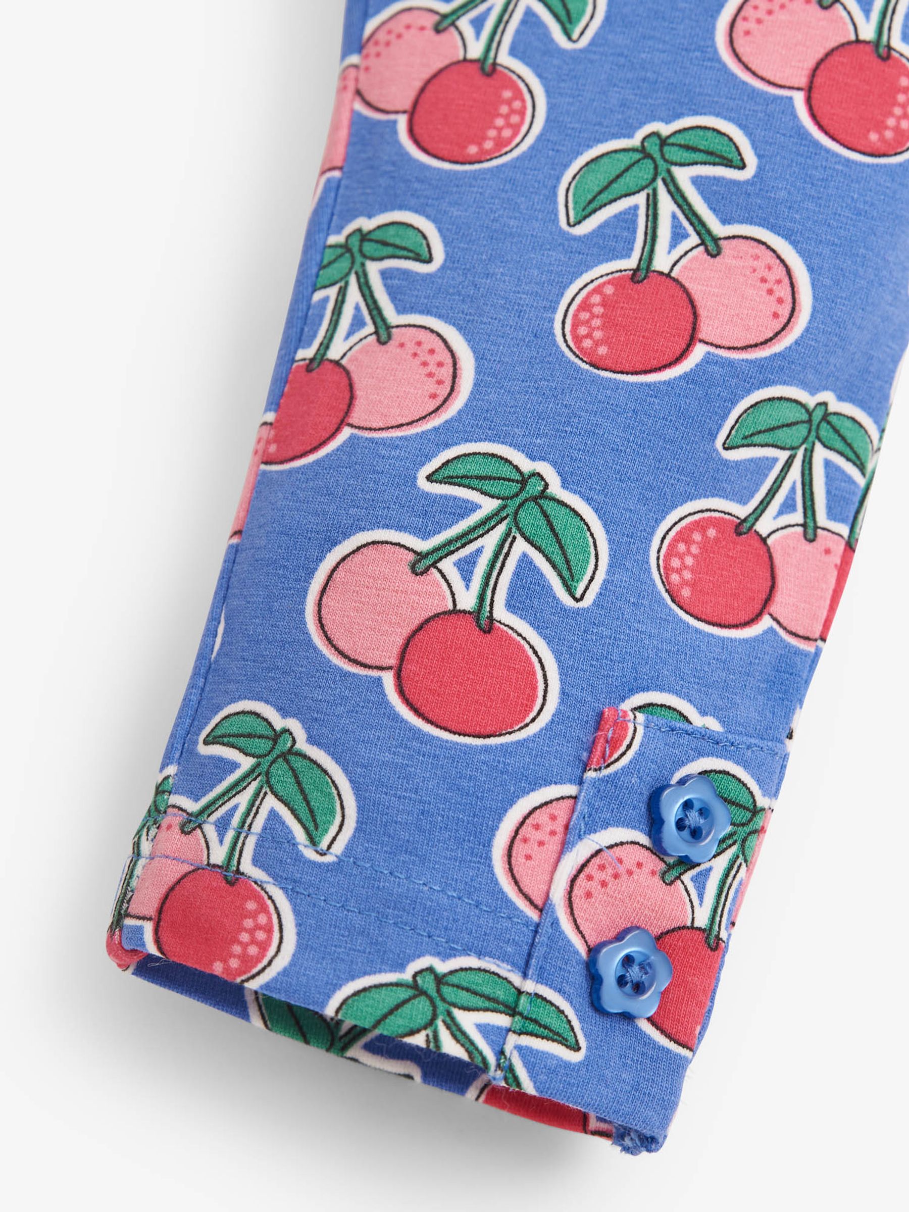 Blue 2-Pack Girls' Cherry Print & Pink Leggings - Image 4 of 5