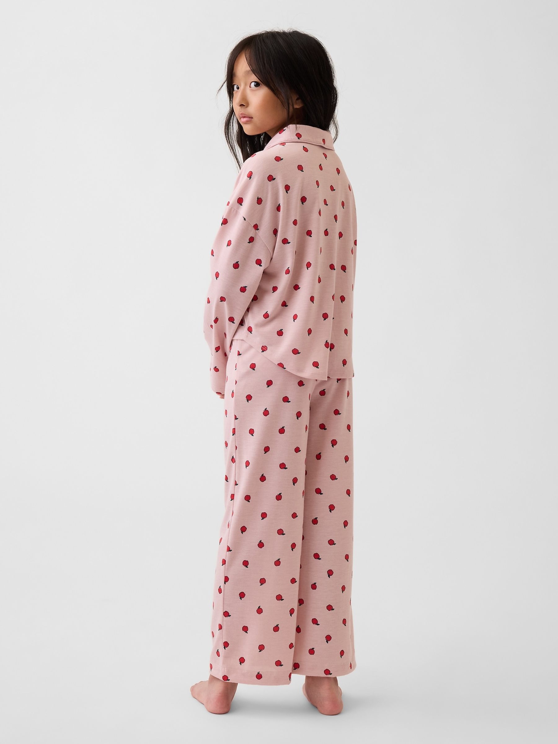 Pink Apple Print Pyjamas Set - Image 2 of 4