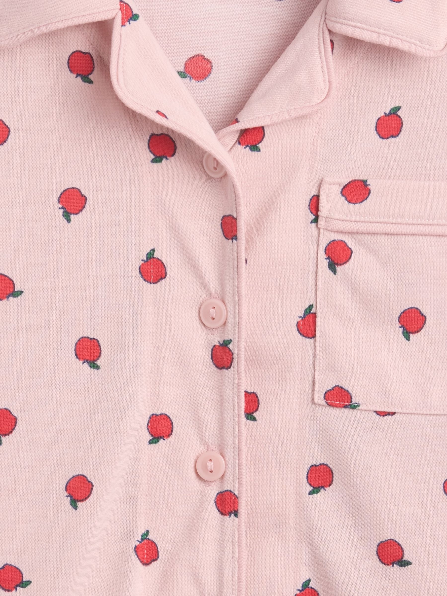 Pink Apple Print Pyjamas Set - Image 4 of 4