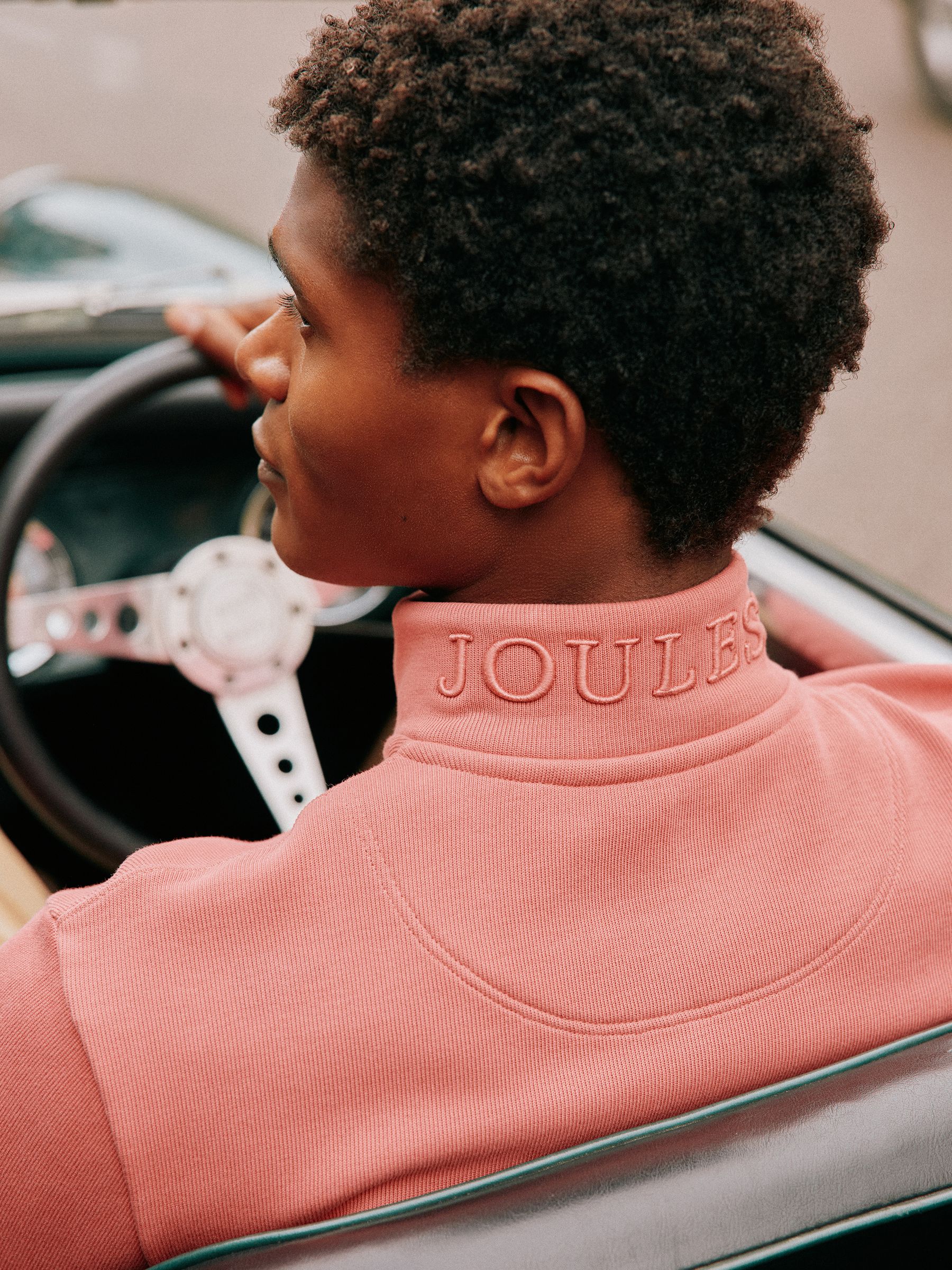 Alistair Pink Quarter Zip Cotton Sweatshirt - Image 12 of 12