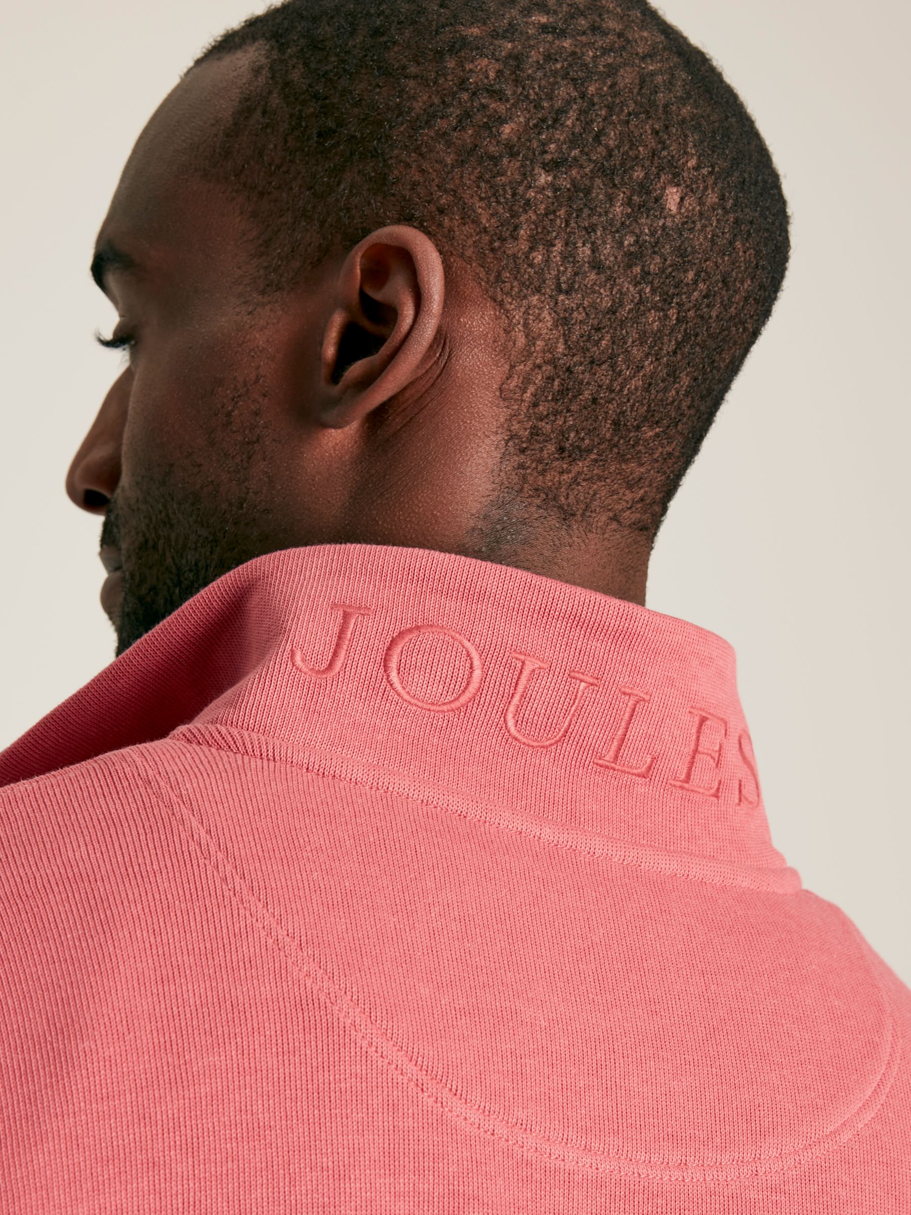 Alistair Pink Quarter Zip Cotton Sweatshirt - Image 5 of 12