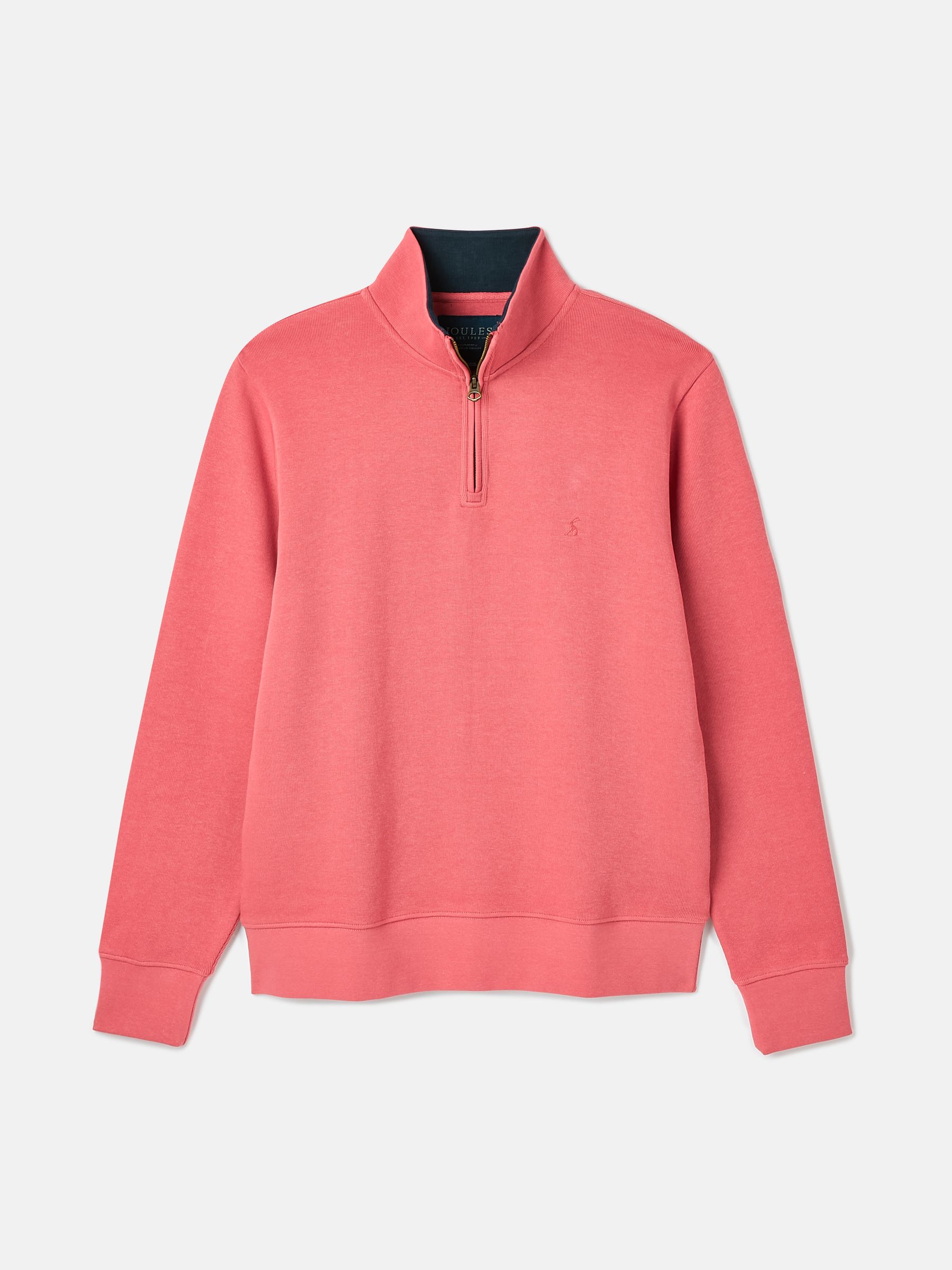Alistair Pink Quarter Zip Cotton Sweatshirt - Image 7 of 12