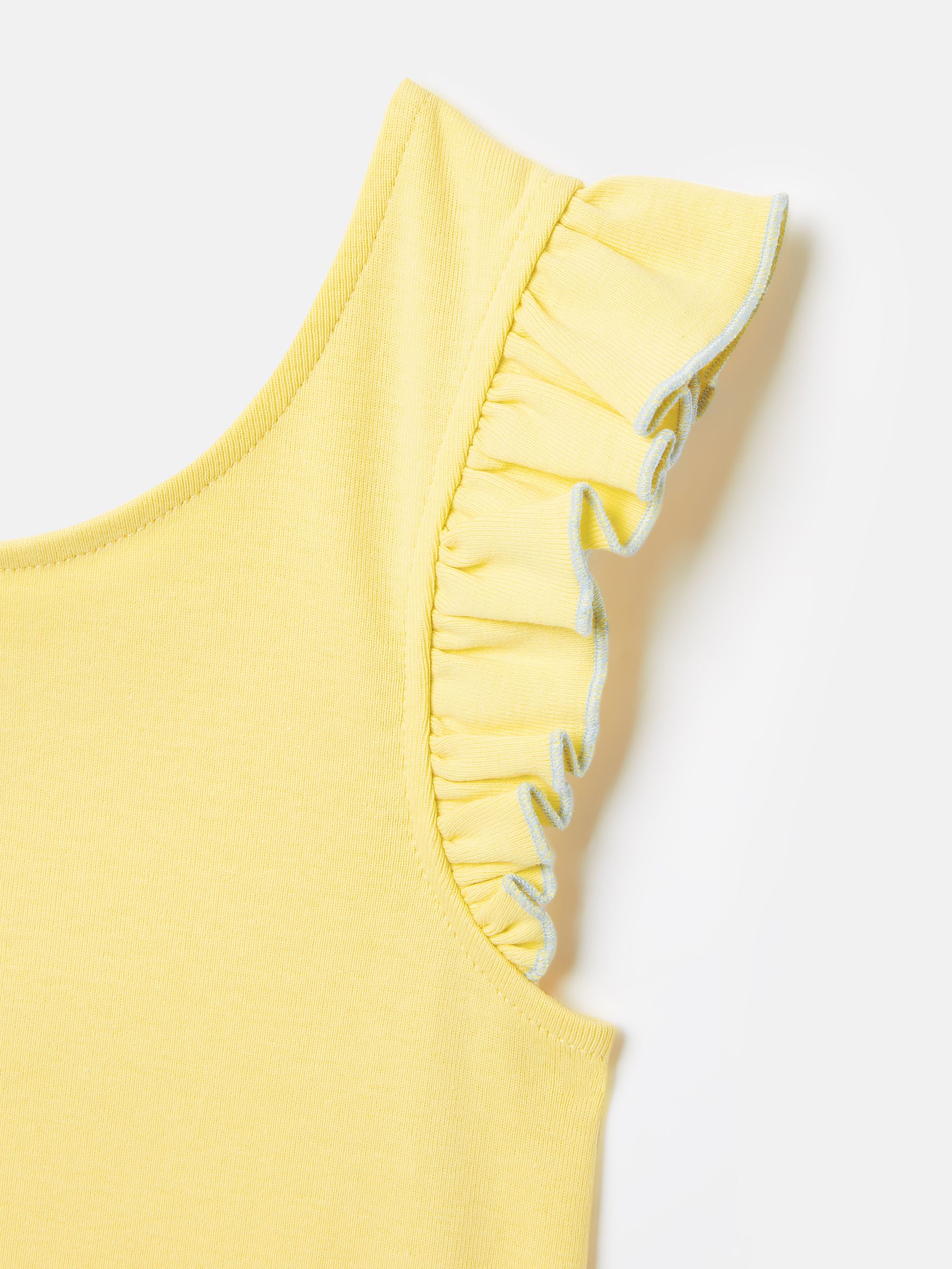 Girls' Butterfly Yellow Frill Sleeve Jersey Vest - Image 4 of 4