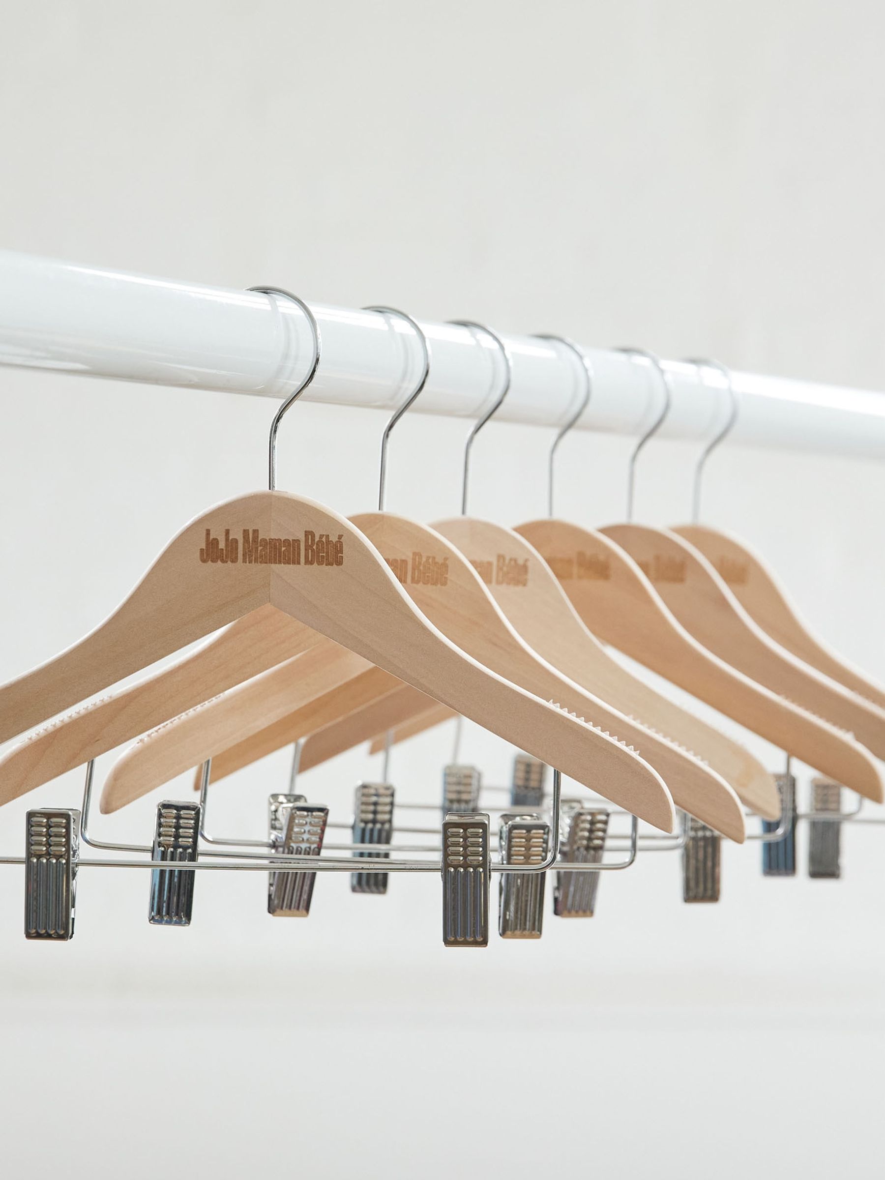 Set of 12 Kids' Size Wooden Hangers - Image 3 of 3