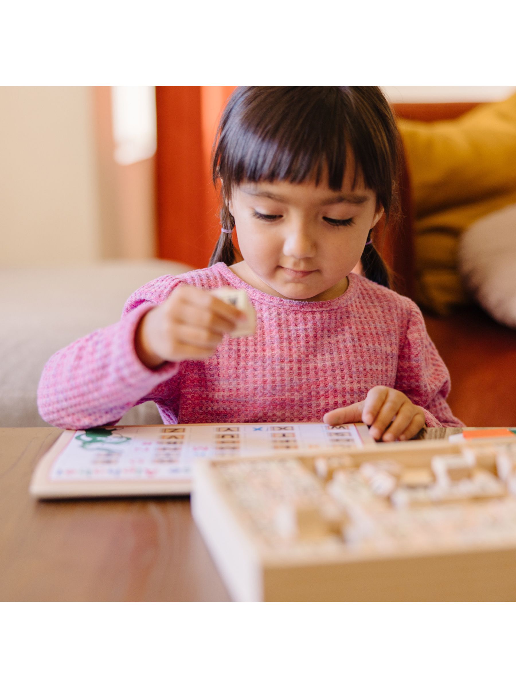 Melissa & Doug Deluxe Wooden Stamp Set ABCs 123s - Image 5 of 8
