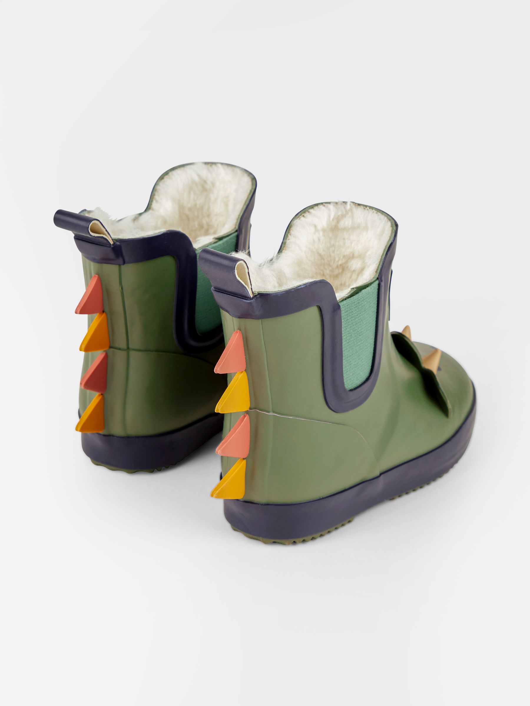 Khaki Cosy Lined Dino Ankle Wellies - Image 6 of 9