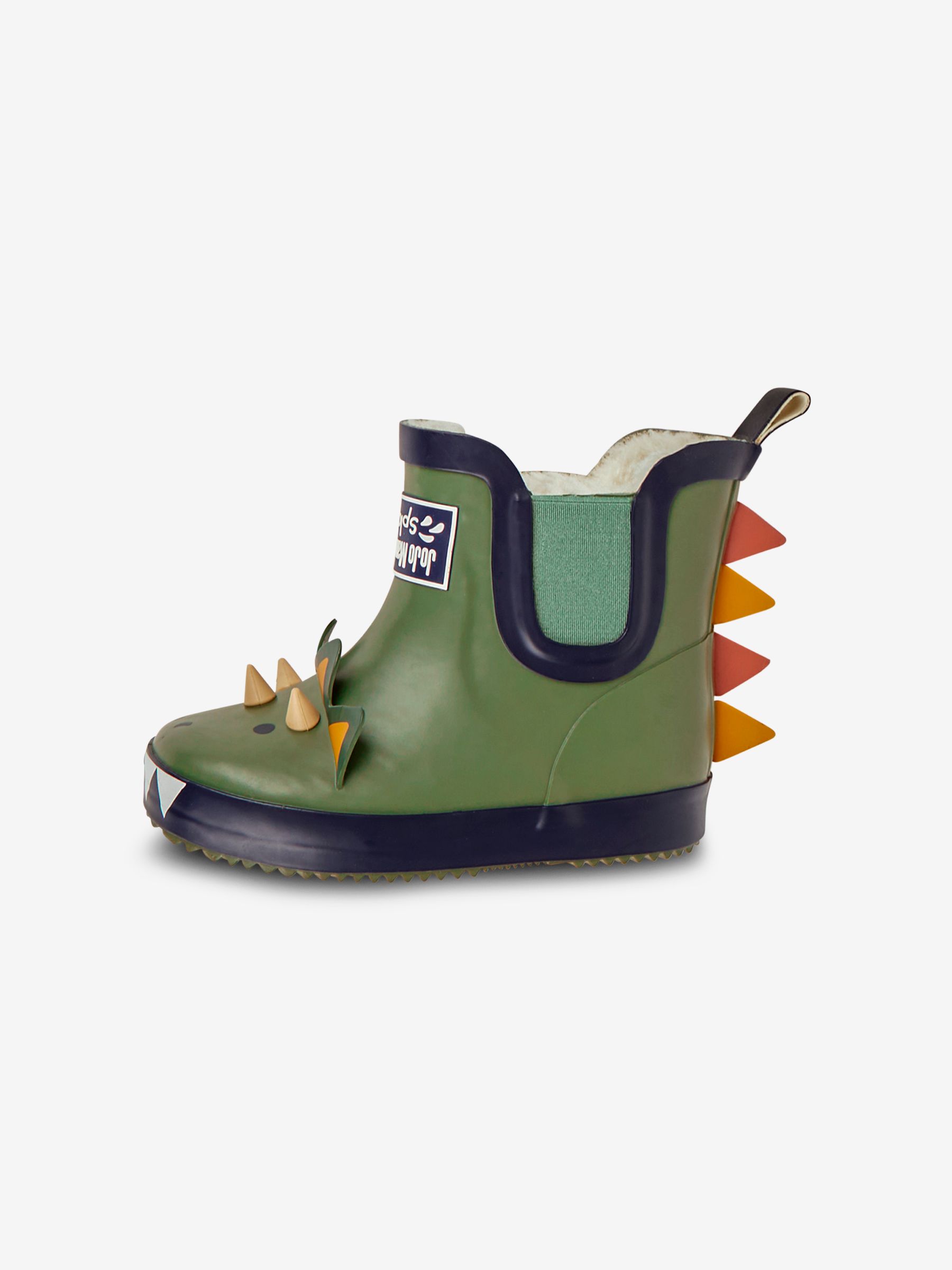 Khaki Cosy Lined Dino Ankle Wellies - Image 7 of 9