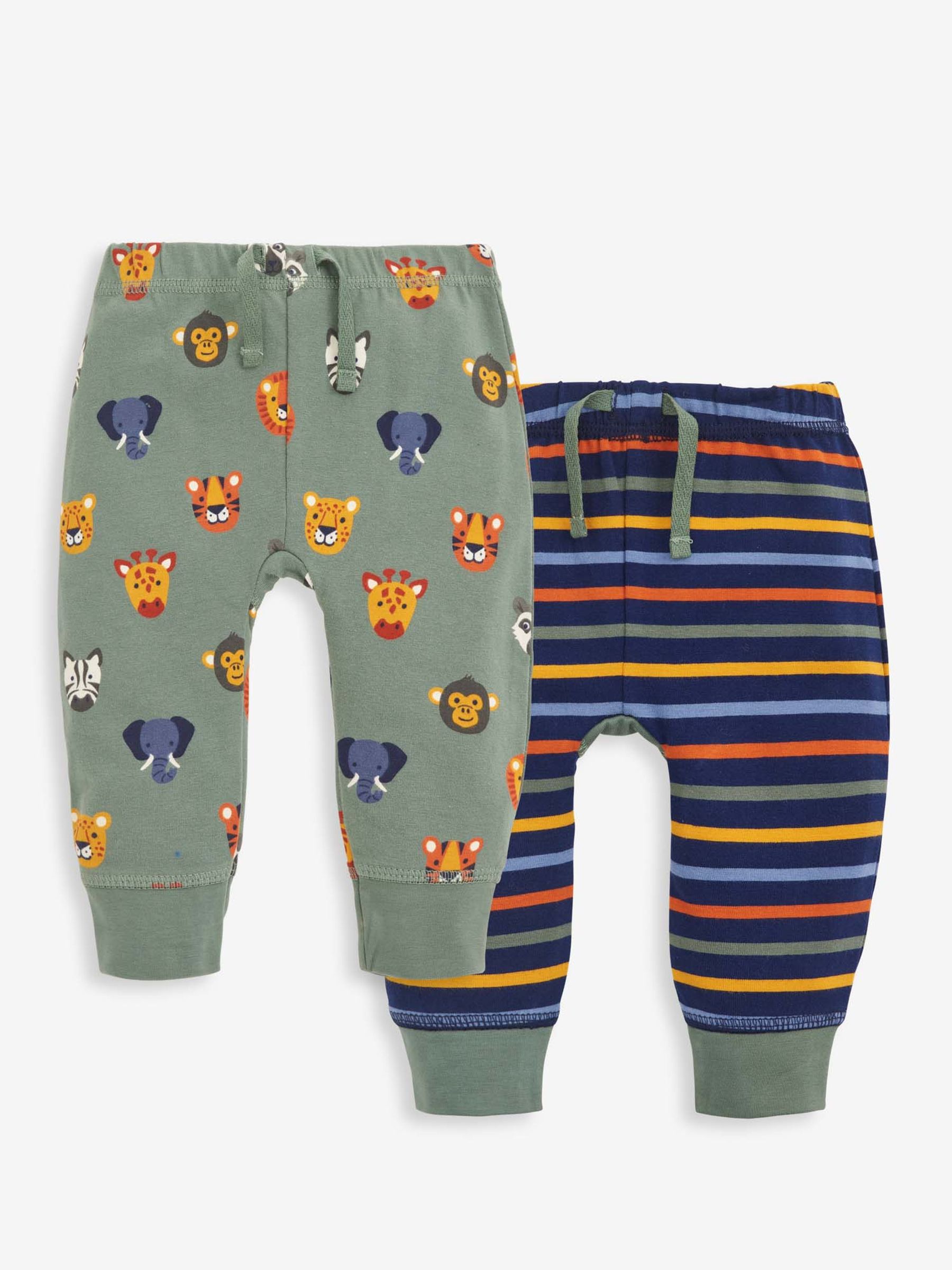 Khaki 2-Pack Khaki Lion & Stripe Baby Leggings - Image 1 of 6
