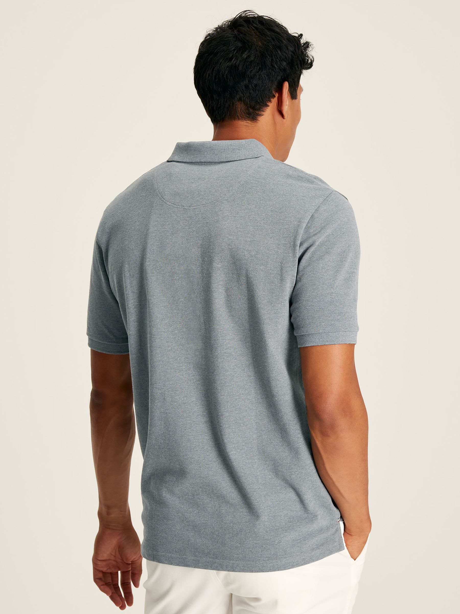 Woody Grey Cotton Polo Shirt - Image 10 of 10