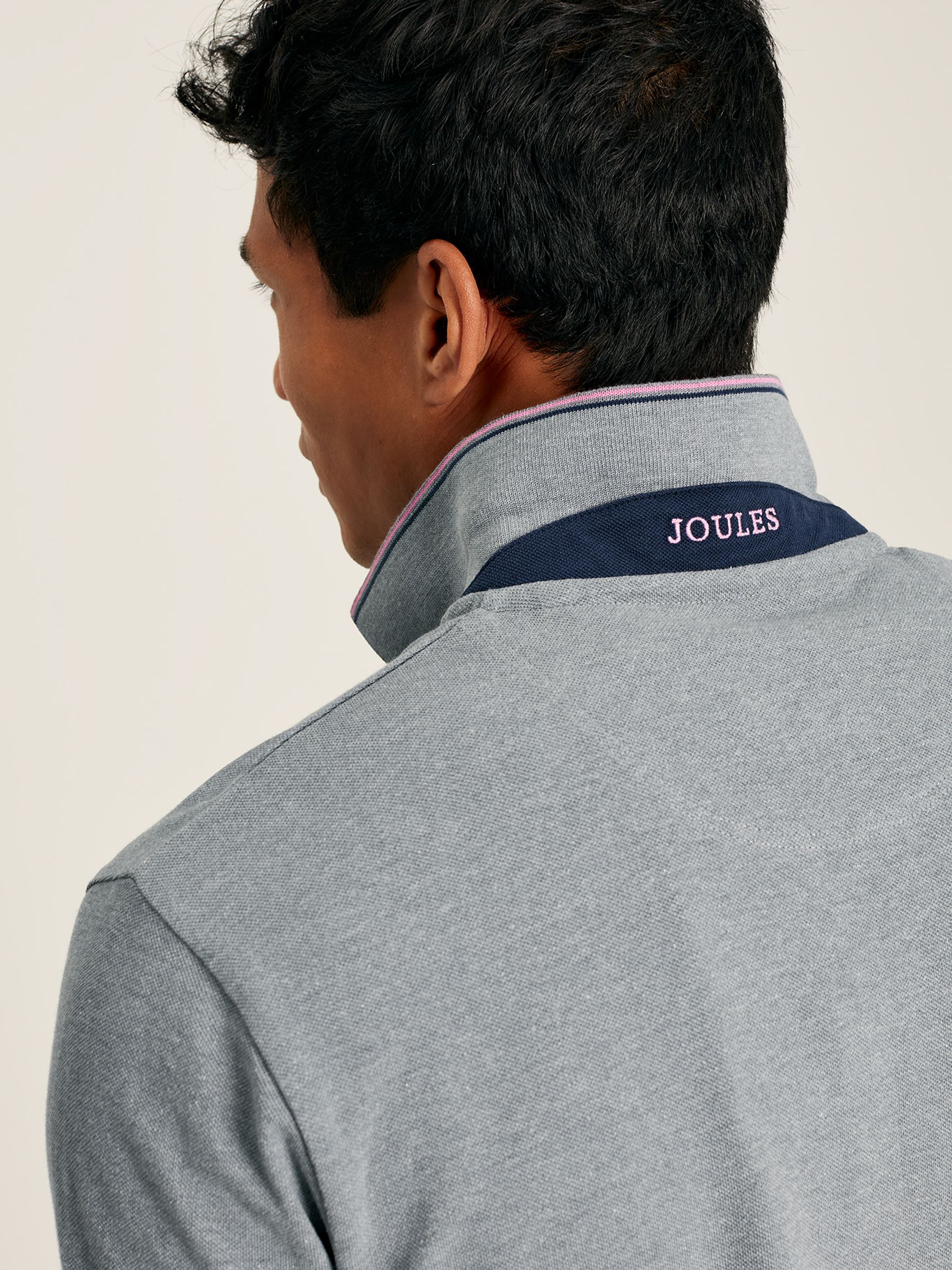 Woody Grey Cotton Polo Shirt - Image 5 of 6
