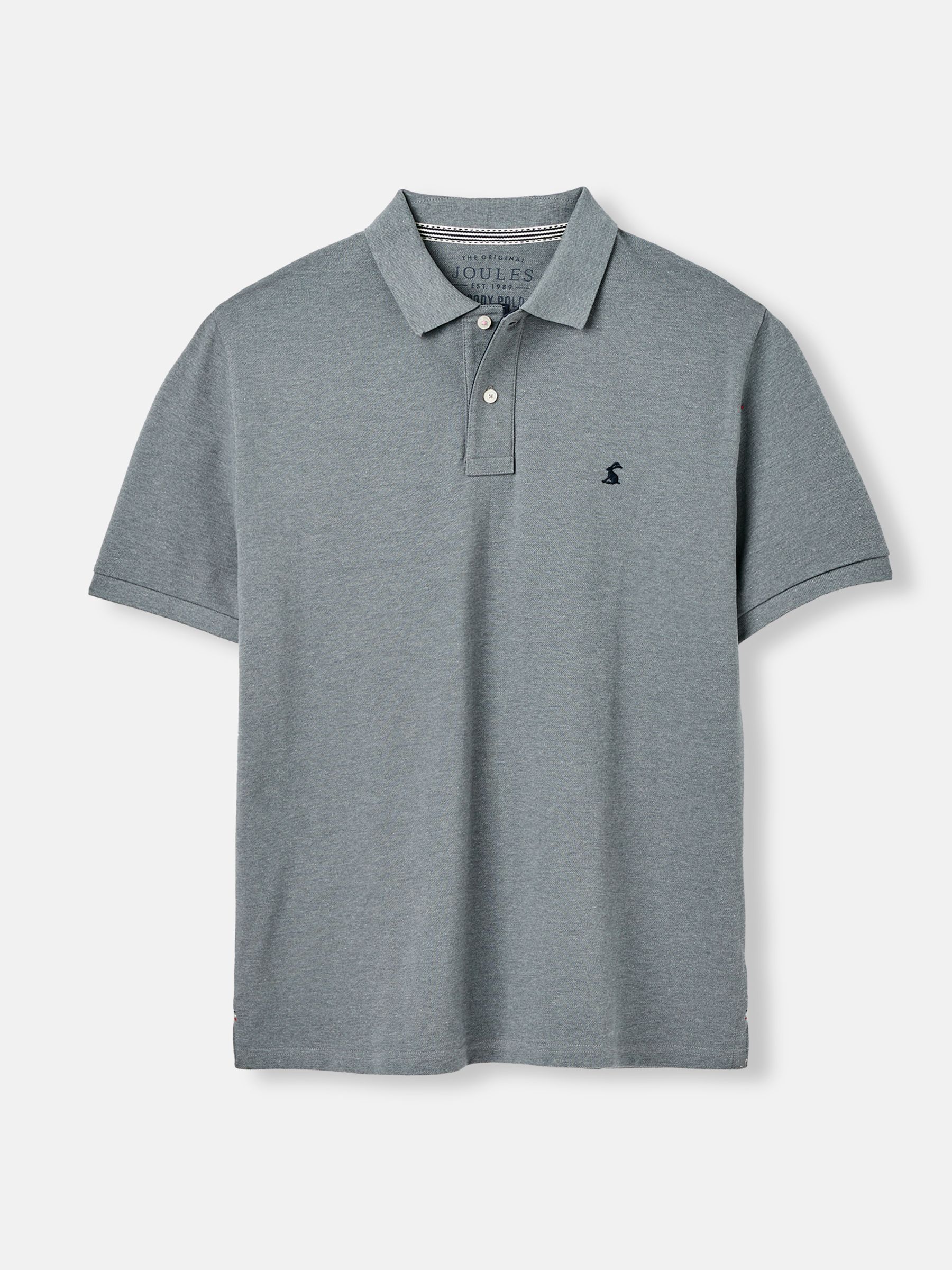 Woody Grey Cotton Polo Shirt - Image 6 of 6