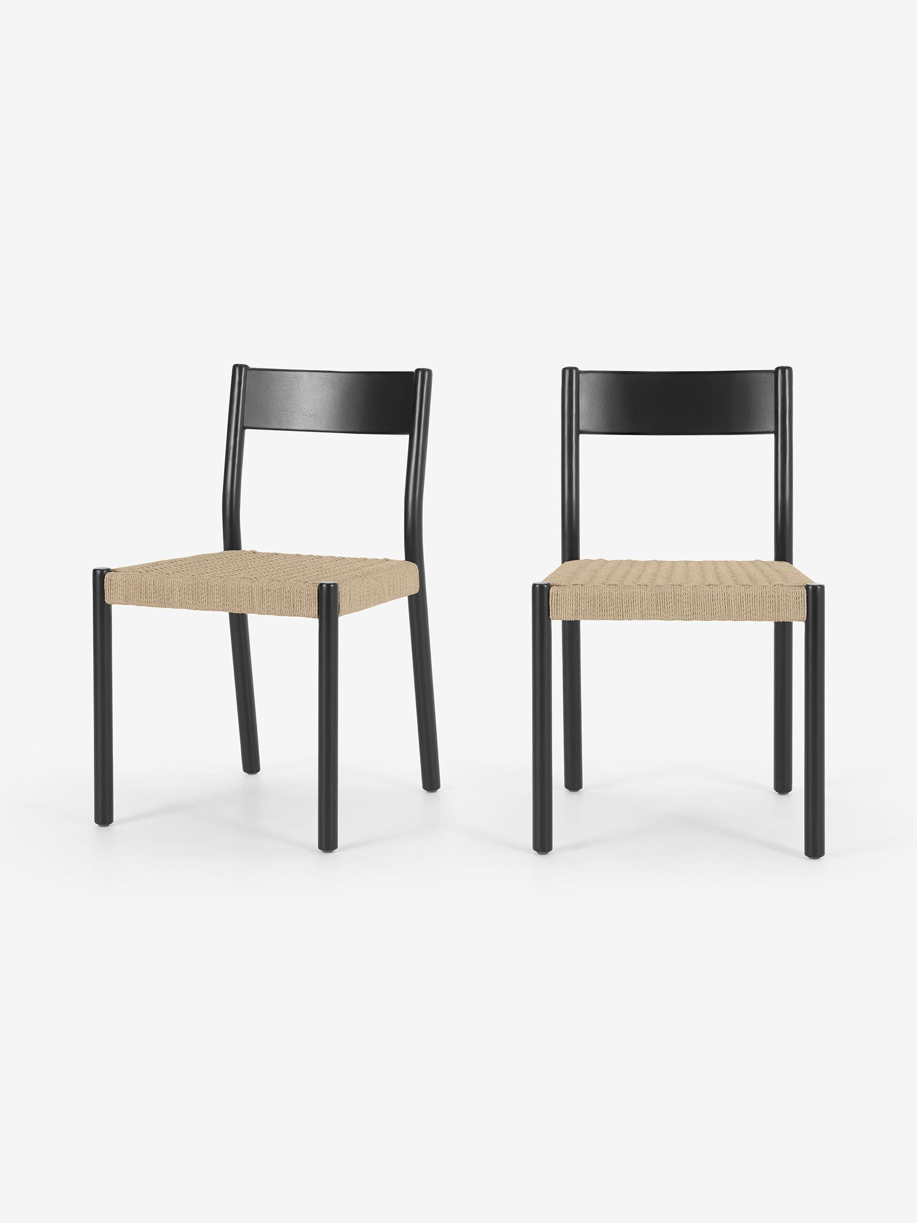 Set of 2 Black Rhye Dining Chairs - Image 2 of 4