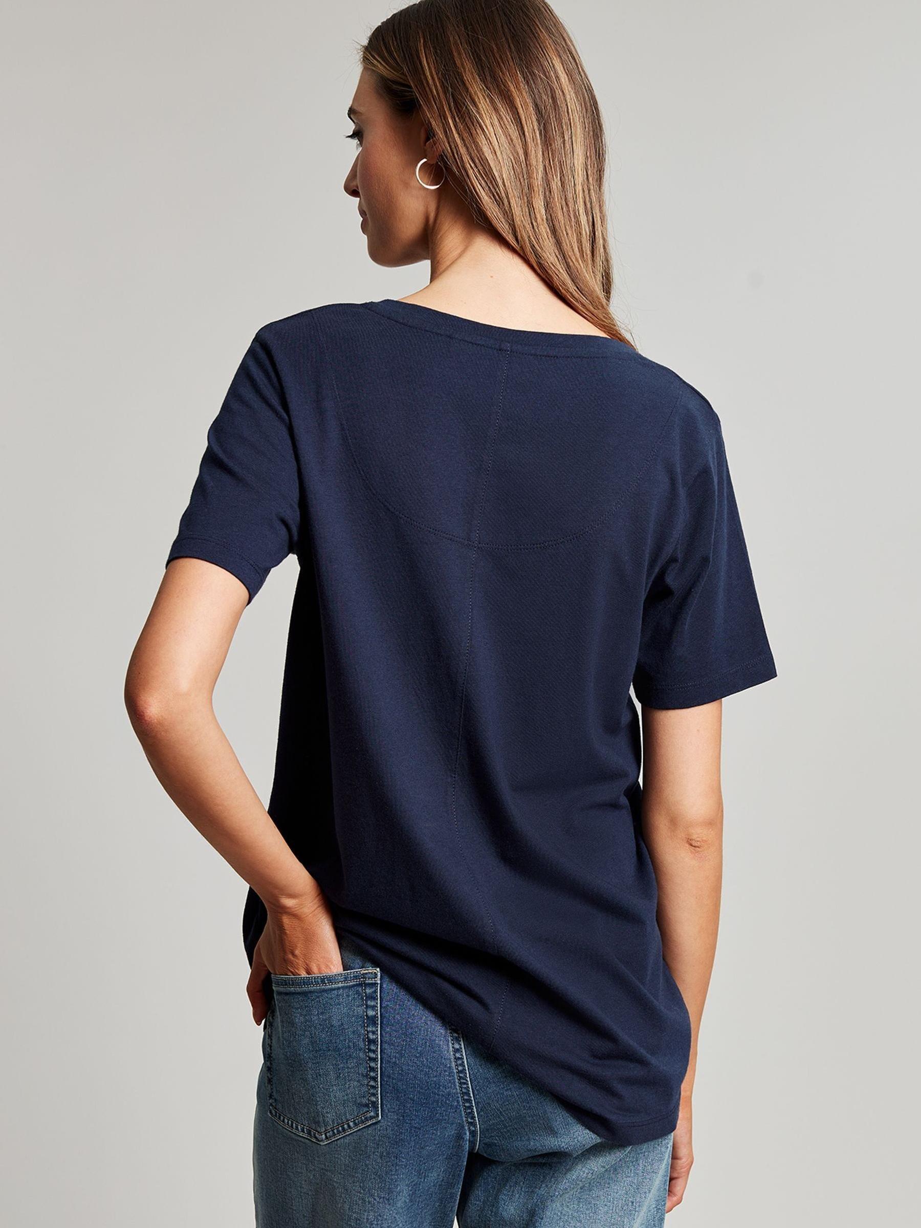 Emily Blue V-Neck T-Shirt - Image 2 of 6