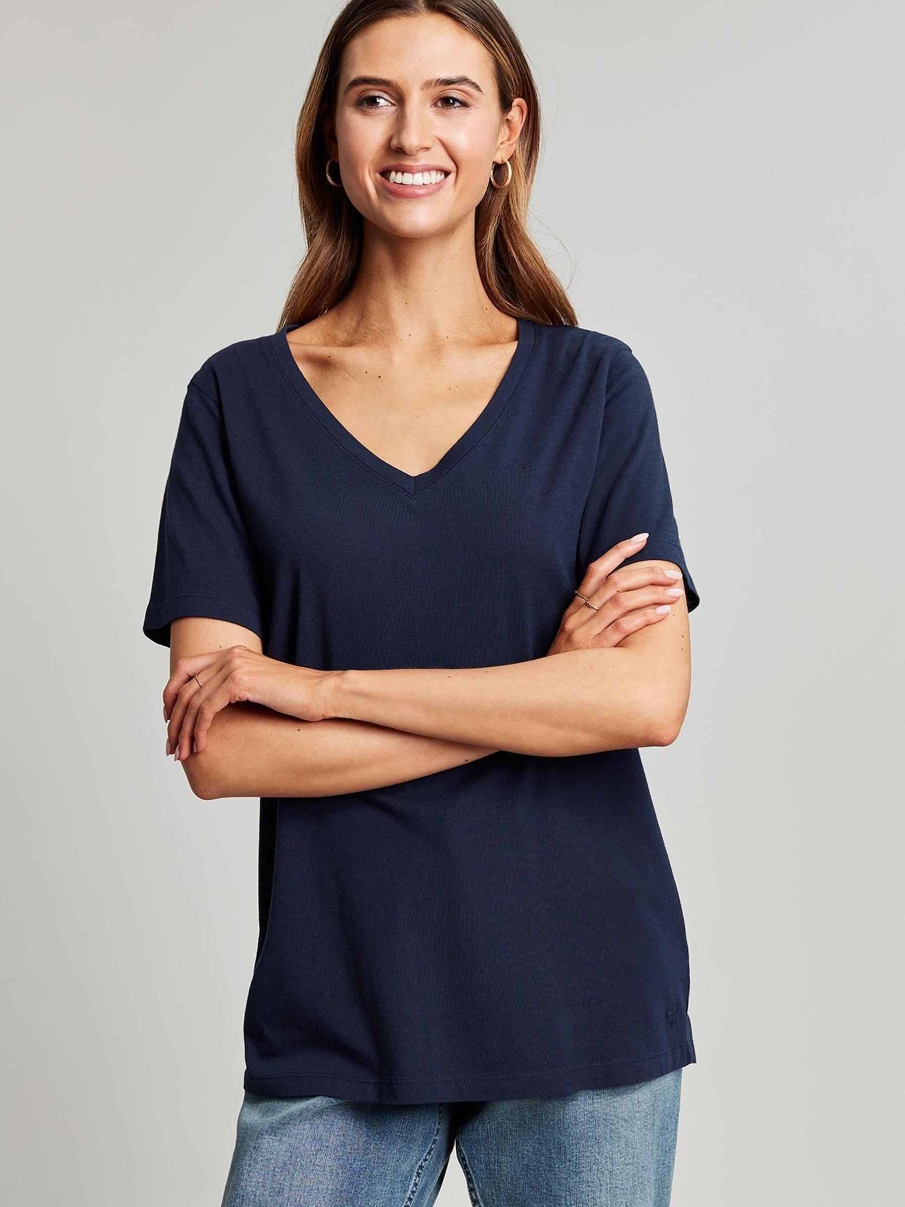 Emily Blue V-Neck T-Shirt - Image 3 of 6