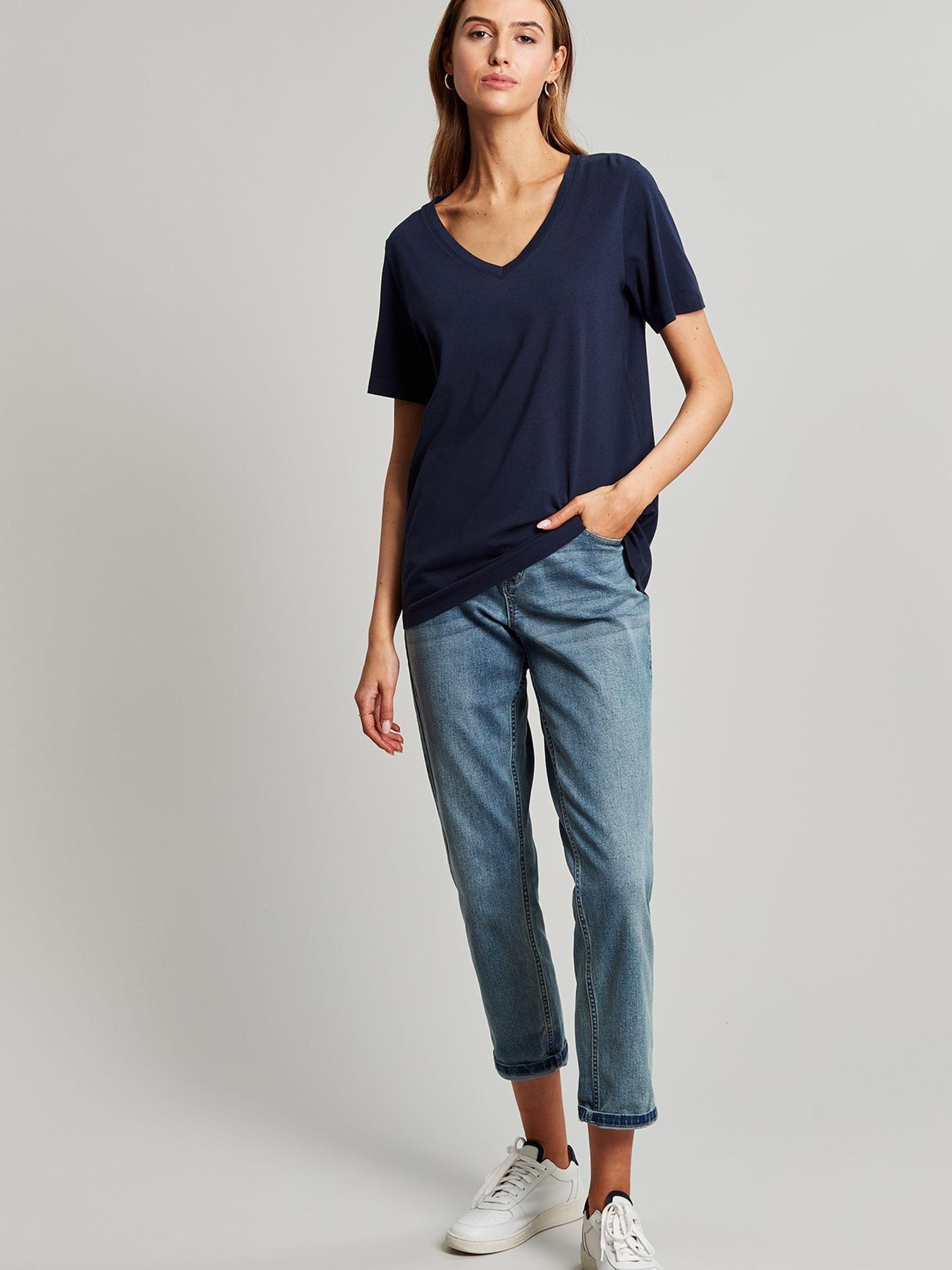 Emily Blue V-Neck T-Shirt - Image 5 of 6