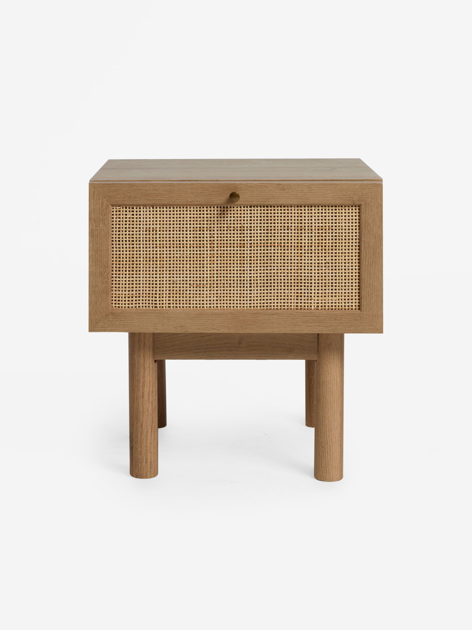 Pavia Rattan Bedside Table in Oak Effect - Image 6 of 7