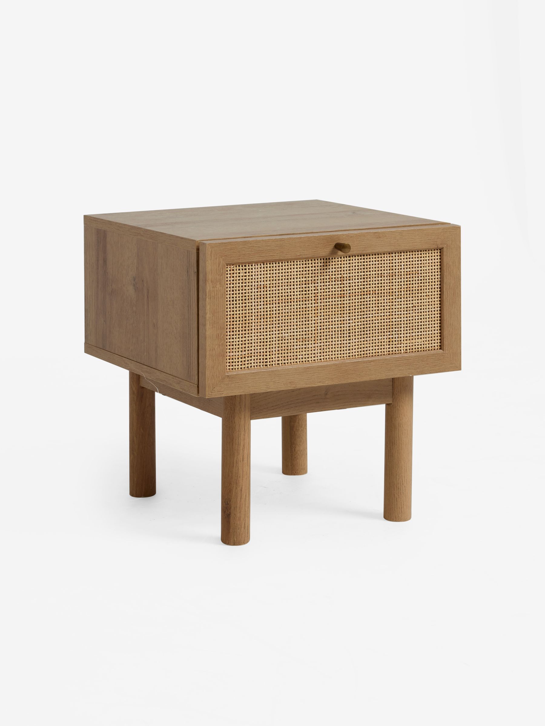 Pavia Rattan Bedside Table in Oak Effect - Image 7 of 7