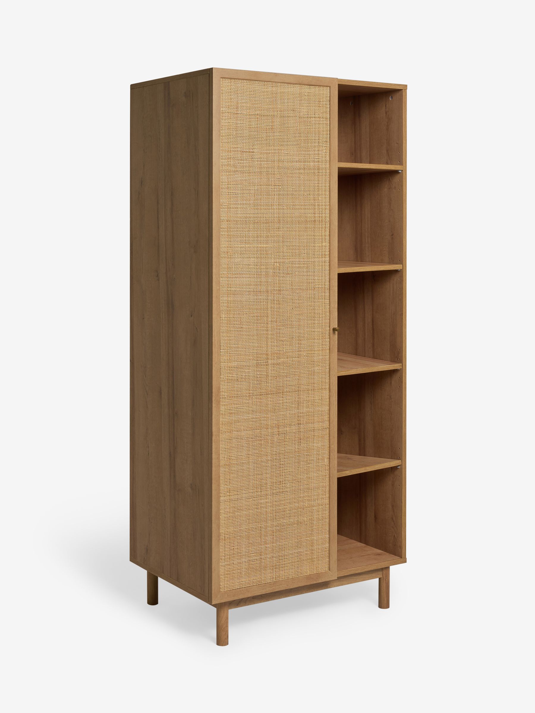 Pavia Rattan Double Wardrobe in Oak Effect - Image 6 of 7