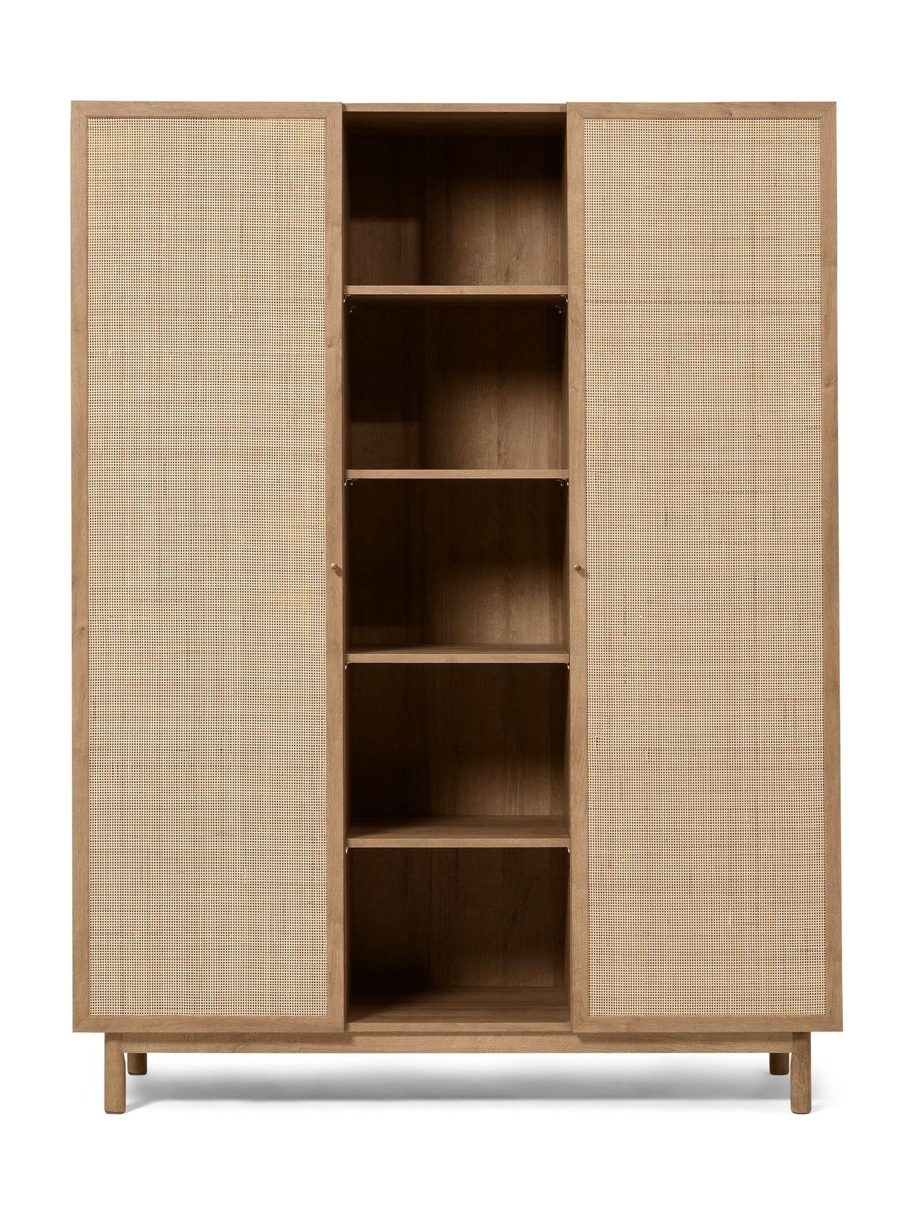 Pavia Rattan Triple Wardrobe in Oak Effect - Image 2 of 7