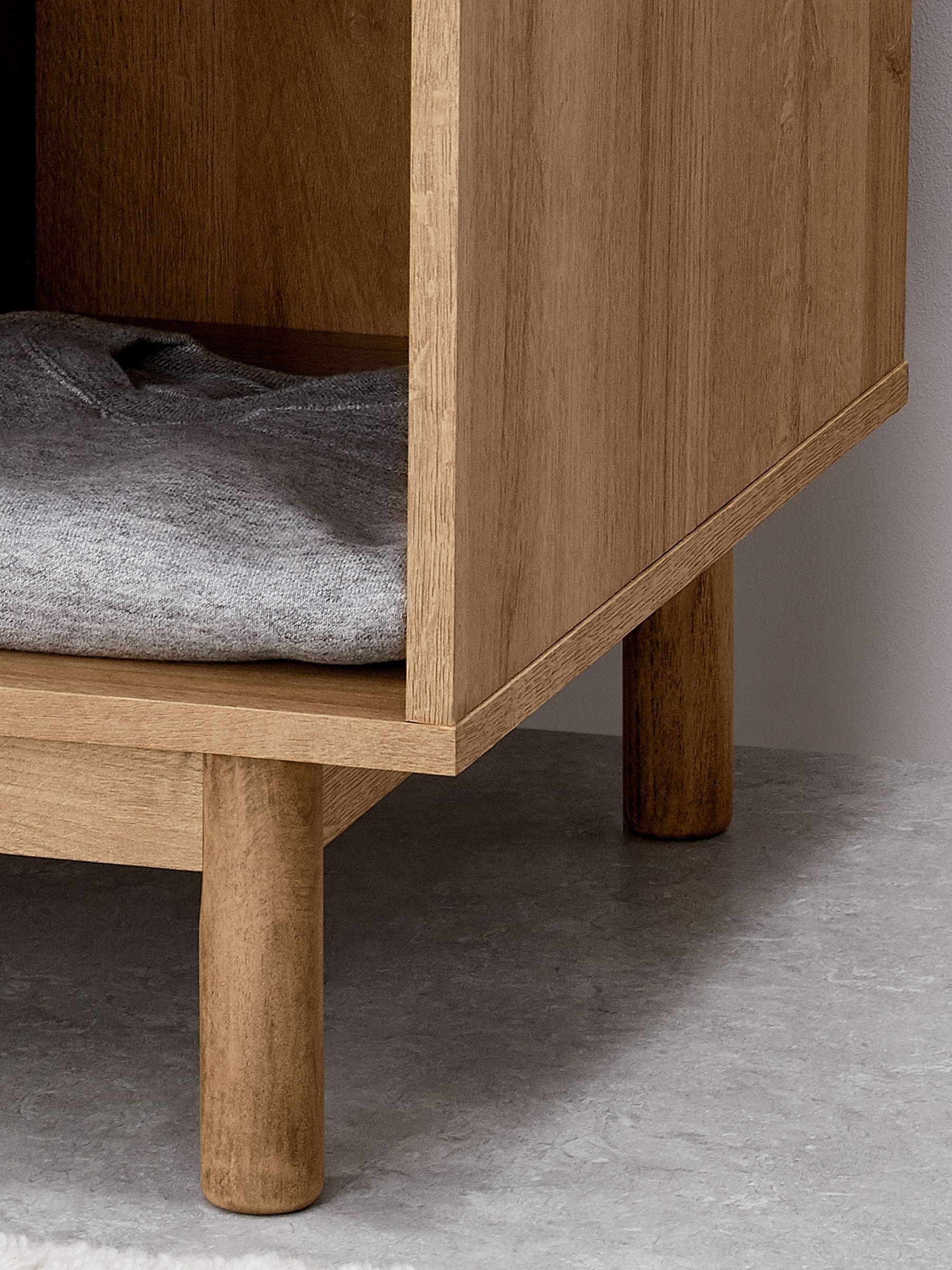 Pavia Rattan Triple Wardrobe in Oak Effect - Image 5 of 7