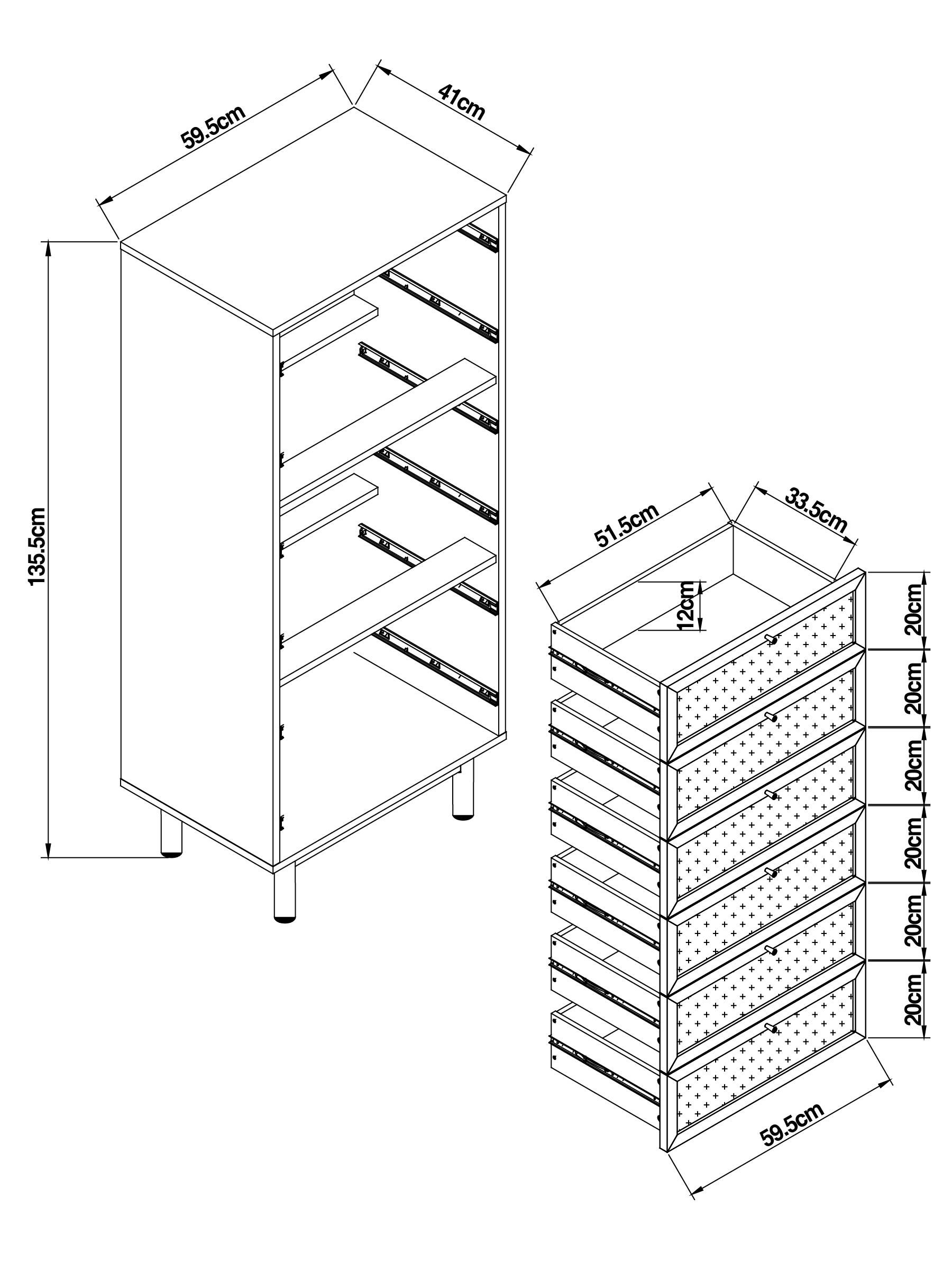 Pavia Rattan 6 Drawer Chest of Drawers in Oak Effect 1 - Image 4 of 7