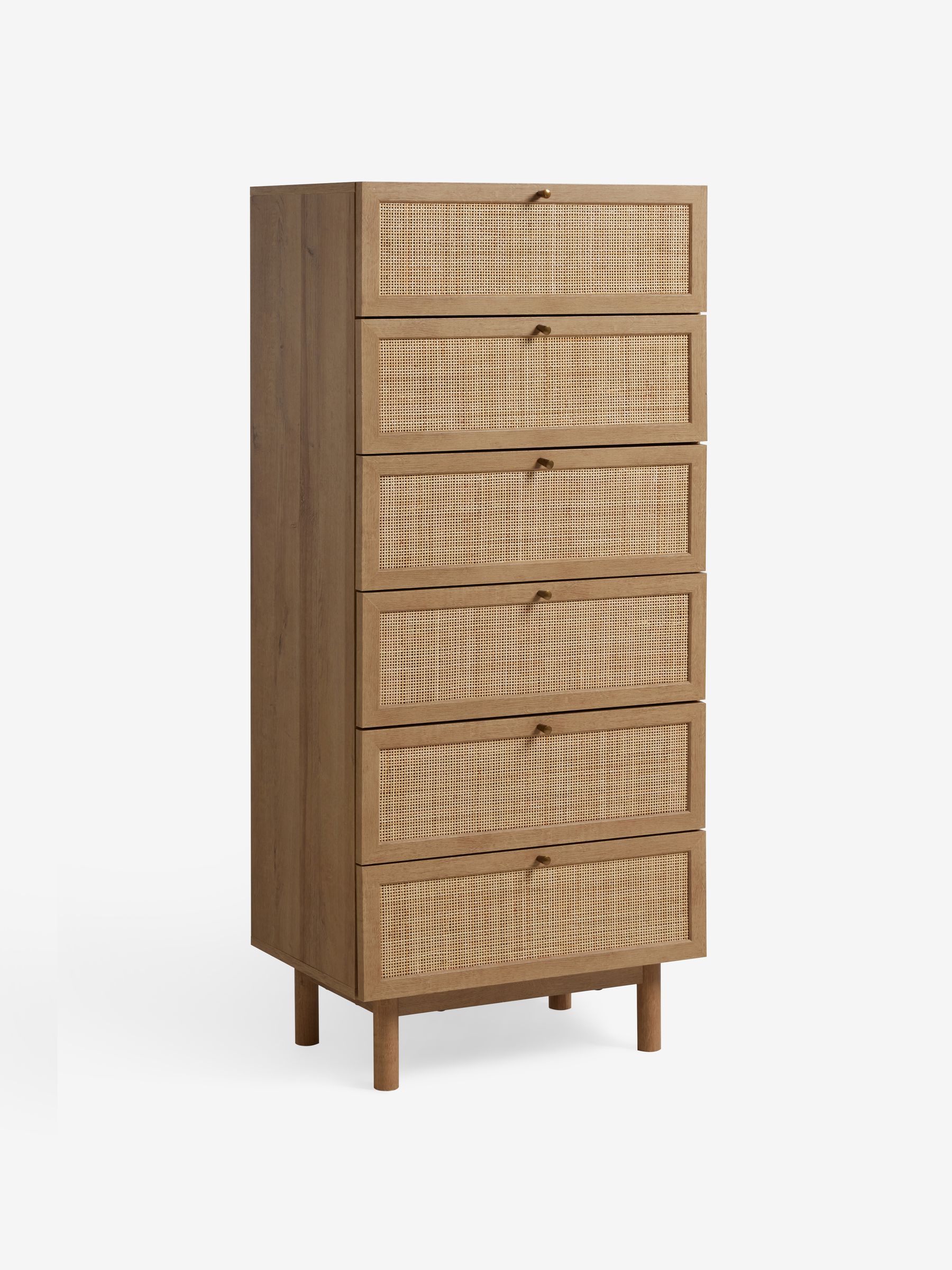 Pavia Rattan 6 Drawer Chest of Drawers in Oak Effect 1 - Image 6 of 7