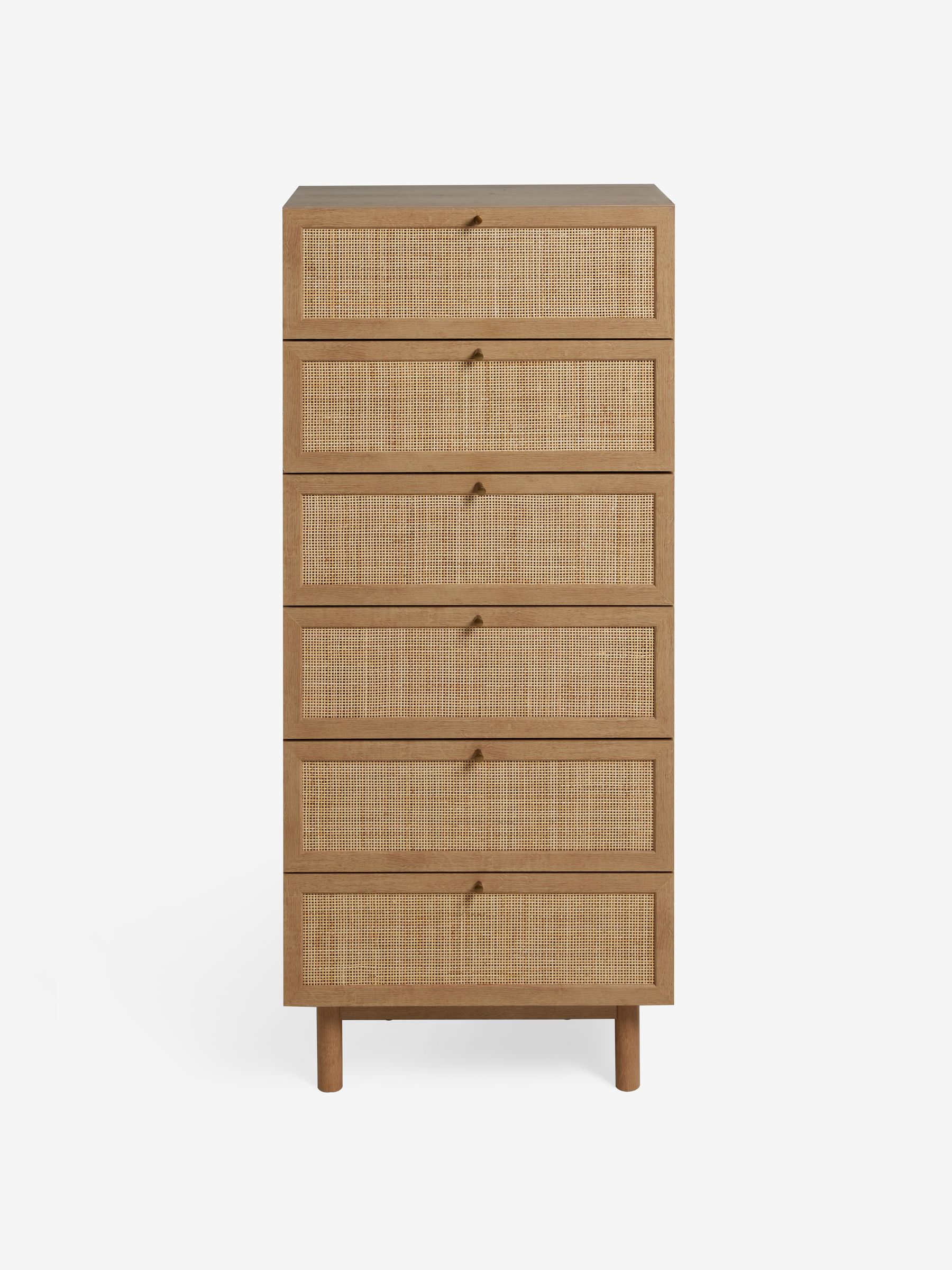 Pavia Rattan 6 Drawer Chest of Drawers in Oak Effect 1 - Image 7 of 7