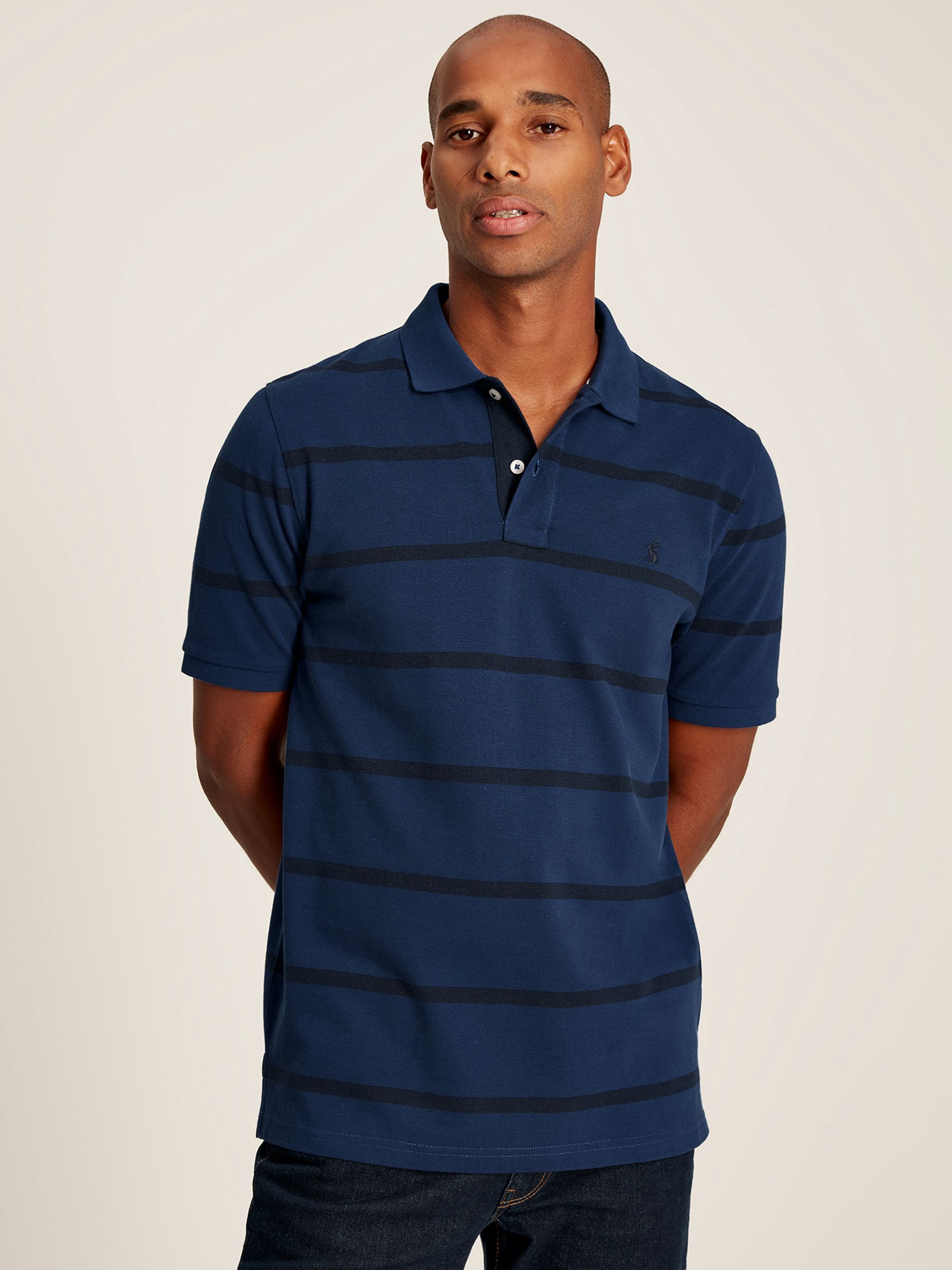 Filbert Blue Classic Fit Striped Polo Shirt - Image 2 of 6