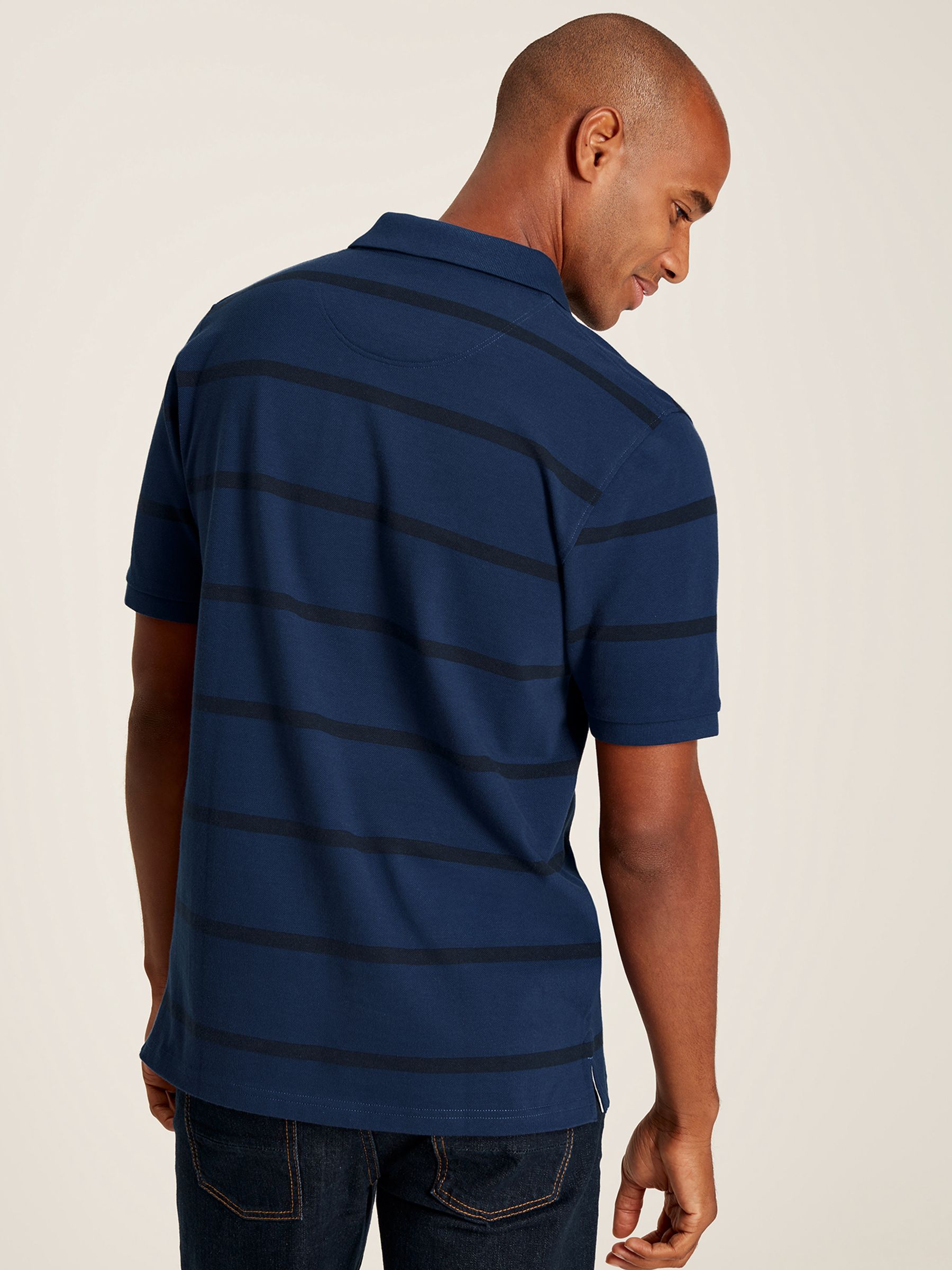 Filbert Blue Classic Fit Striped Polo Shirt - Image 3 of 6