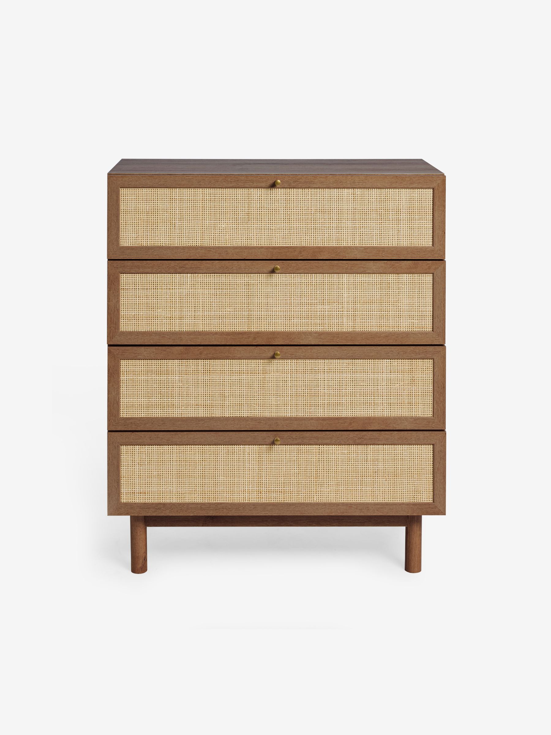 Pavia Rattan 4 Drawer Chest of Drawers in Dark Oak Effect - Image 5 of 6
