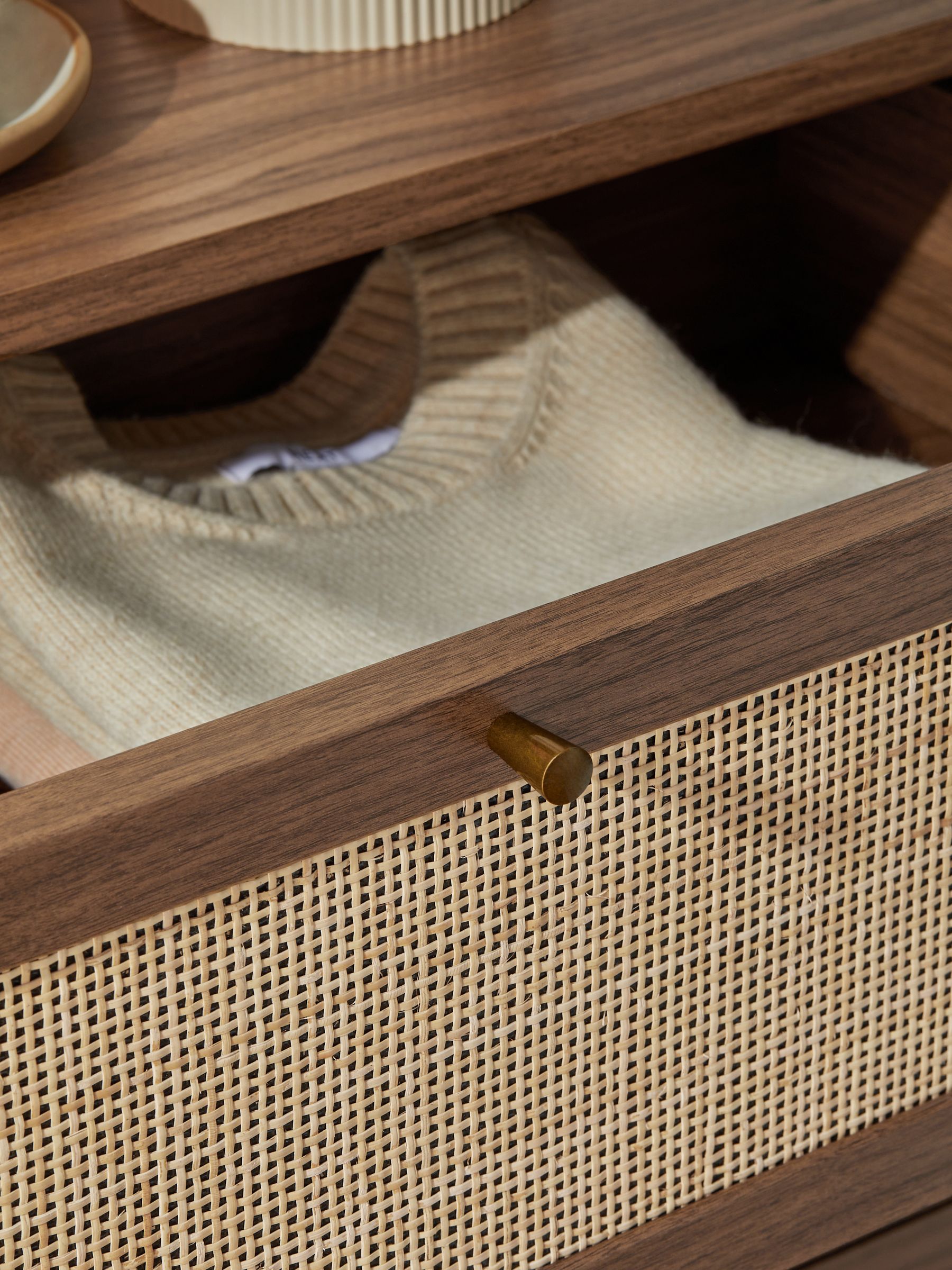 Pavia Rattan 4 Drawer Chest of Drawers in Dark Oak Effect - Image 6 of 6 Pavia Rattan 4 Drawer Chest of Drawers in Dark Oak Effect - Image 6 of 6