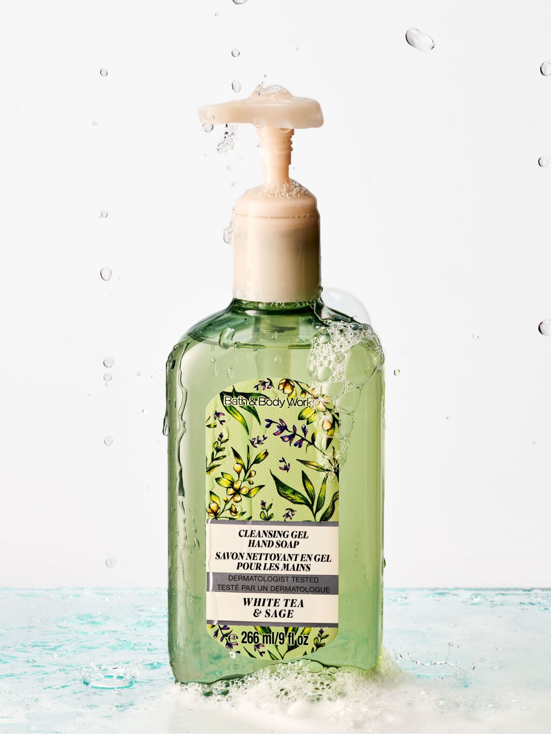 White Tea and Sage Cleansing Gel Hand Soap 266ml - Image 2 of 4