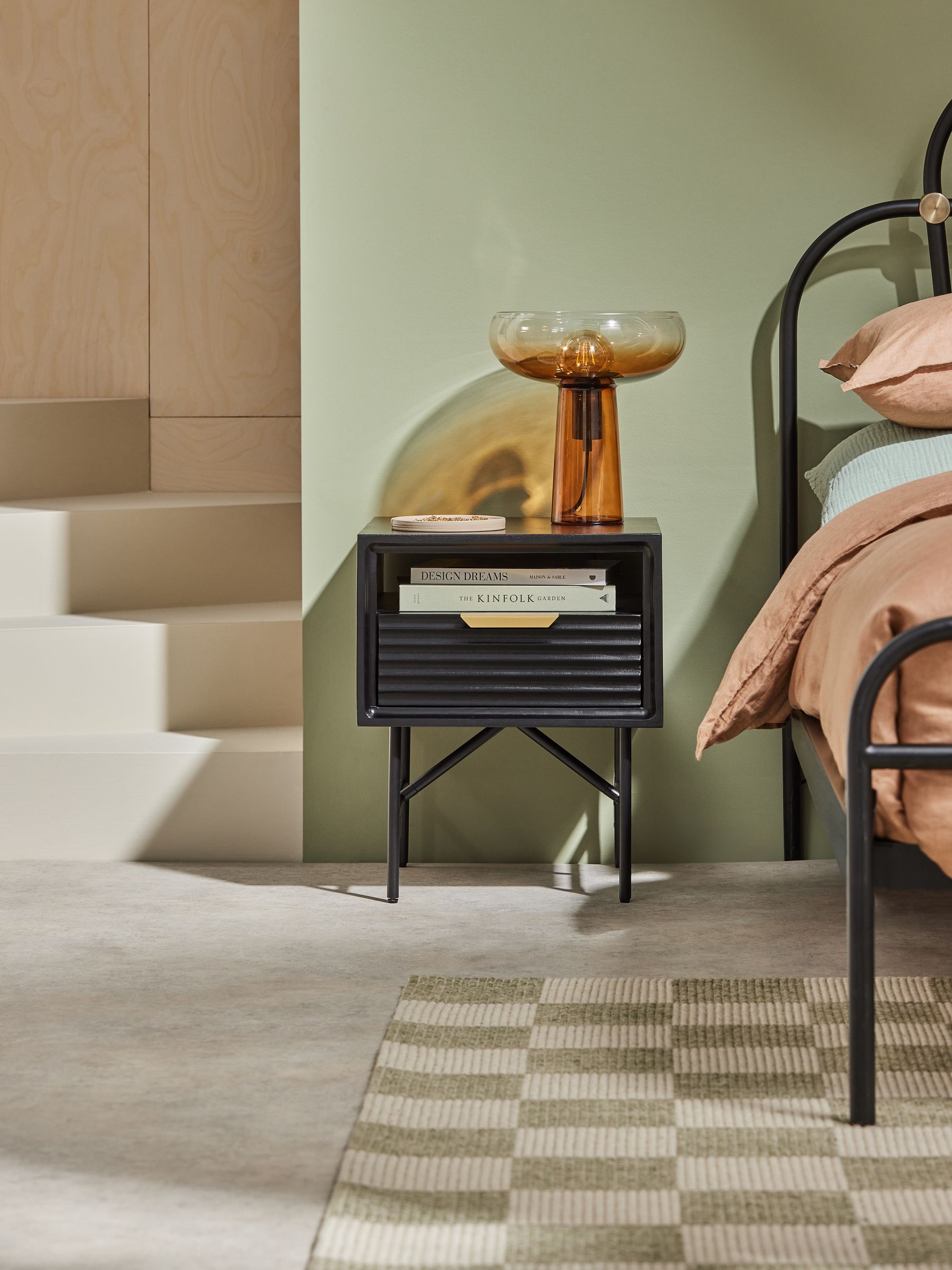 Grey Haines Bedside Table - Image 1 of 8