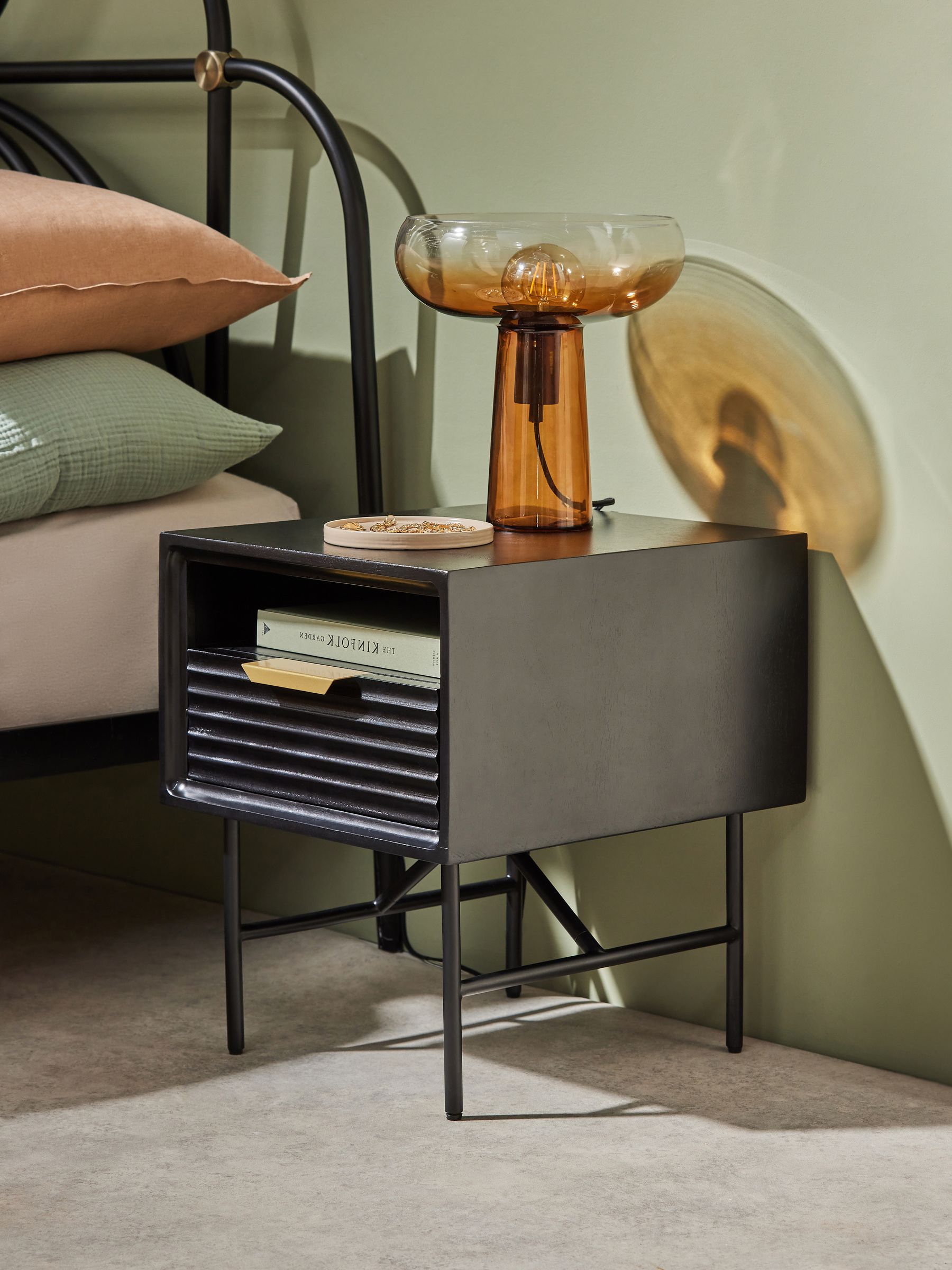 Grey Haines Bedside Table - Image 2 of 8