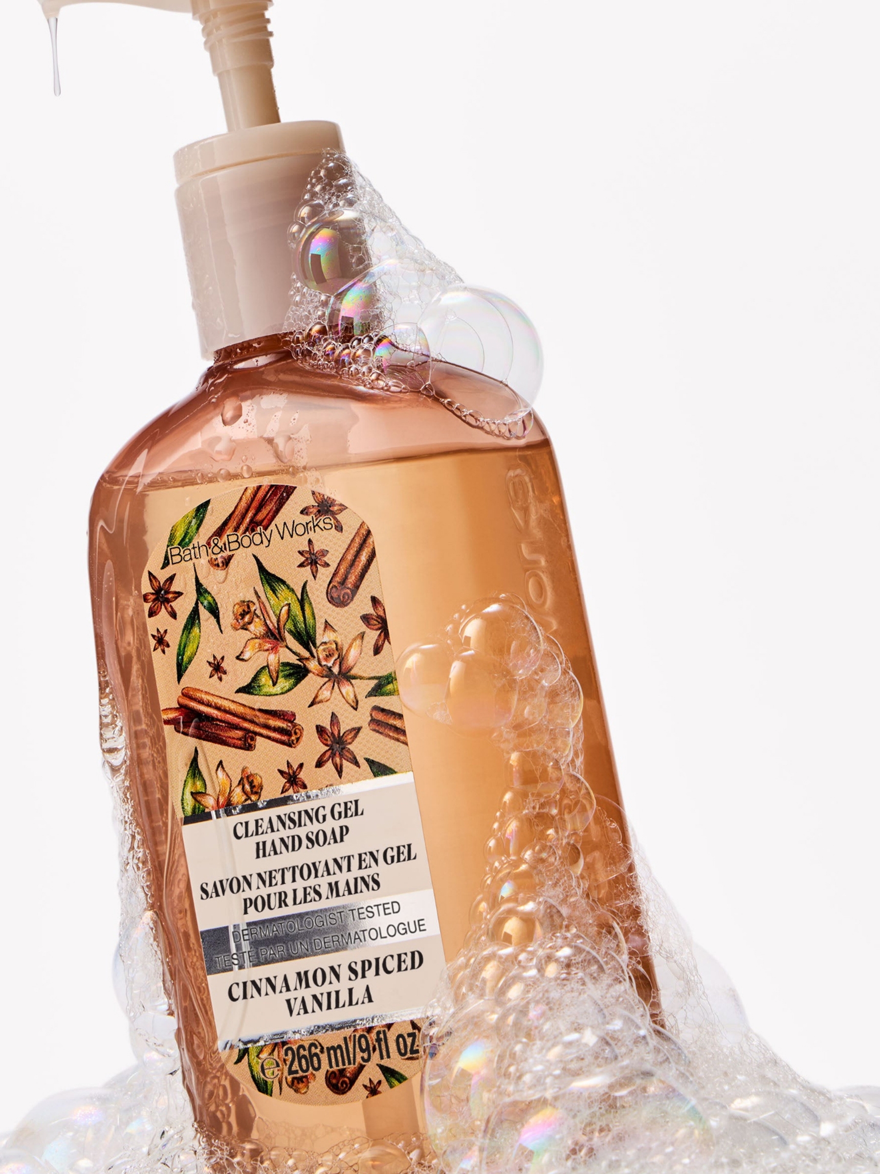 Cinnamon Spiced Vanilla Cleansing Gel Hand Soap 266ml - Image 2 of 5